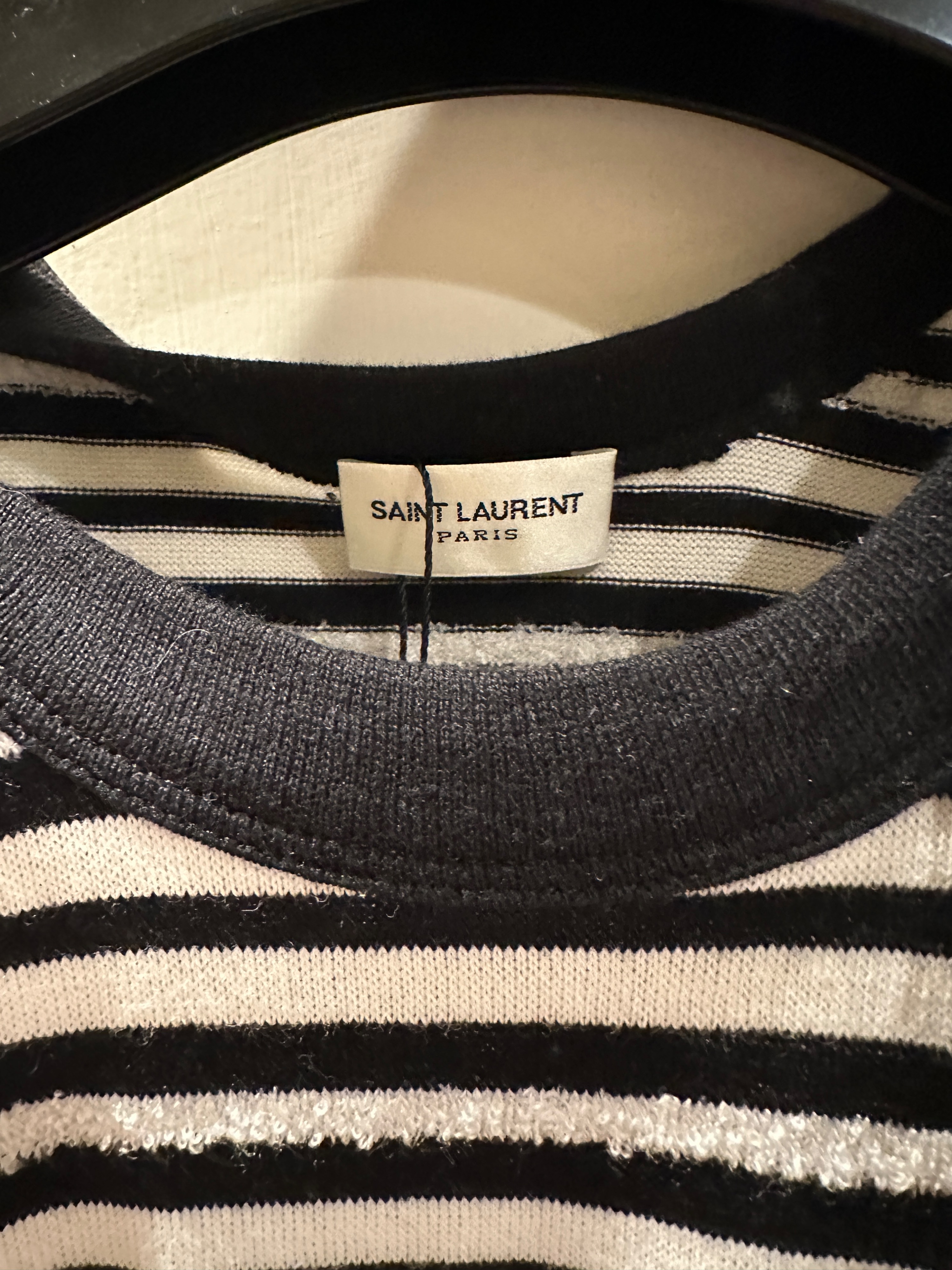 Saint Laurent Black and White Striped Tank Top Size S BLACK WHITE cotton mix