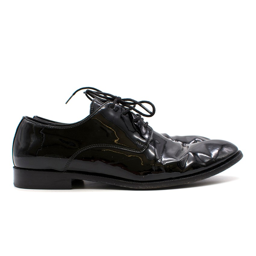 Boys Preowned Dior Black Patent Leather Brogues Size 6 Years +