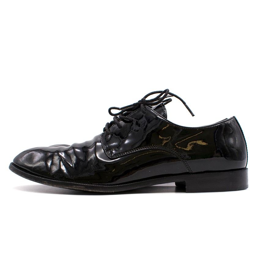 Boys Preowned Dior Black Patent Leather Brogues Size 6 Years +