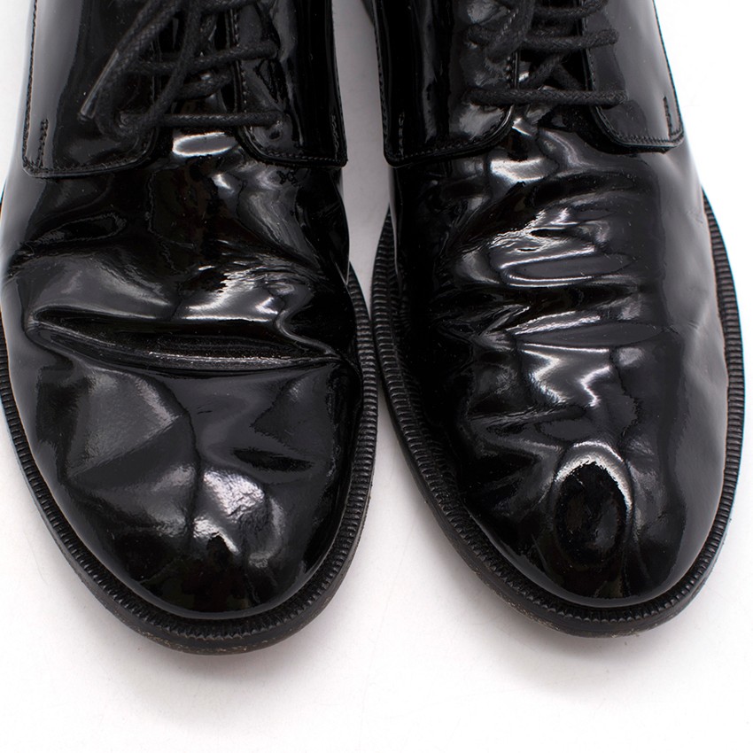 Boys Preowned Dior Black Patent Leather Brogues Size 6 Years +