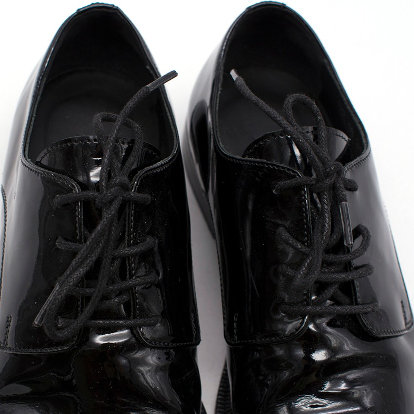 Boys Preowned Dior Black Patent Leather Brogues Size 6 Years +