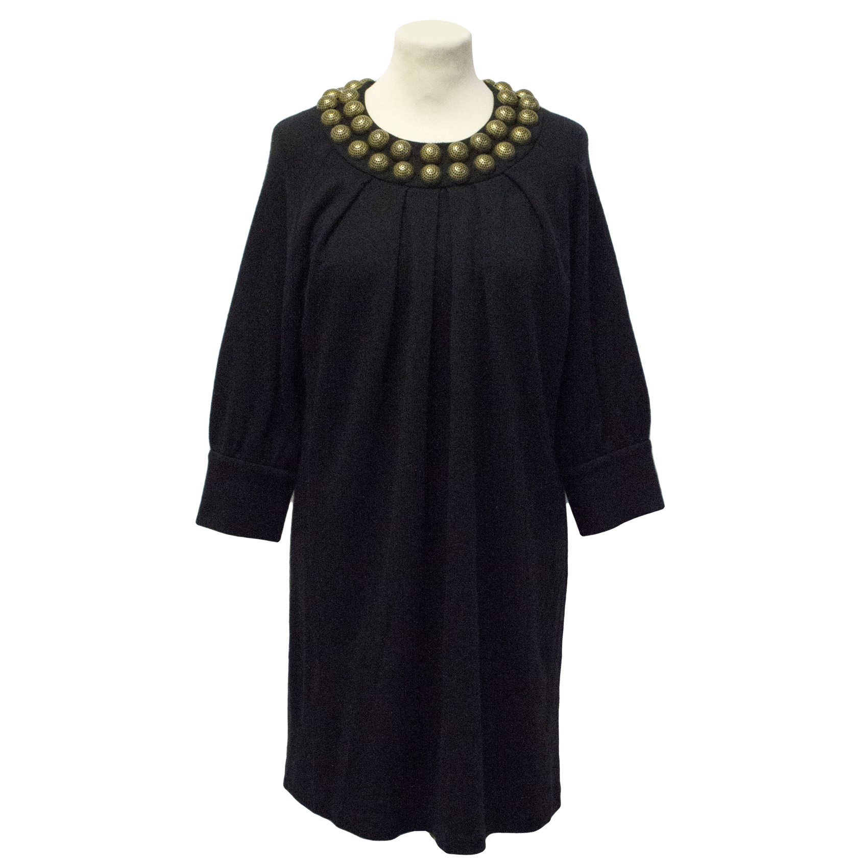 Preowned Adam Pluseve Black Wool Dress Size XS