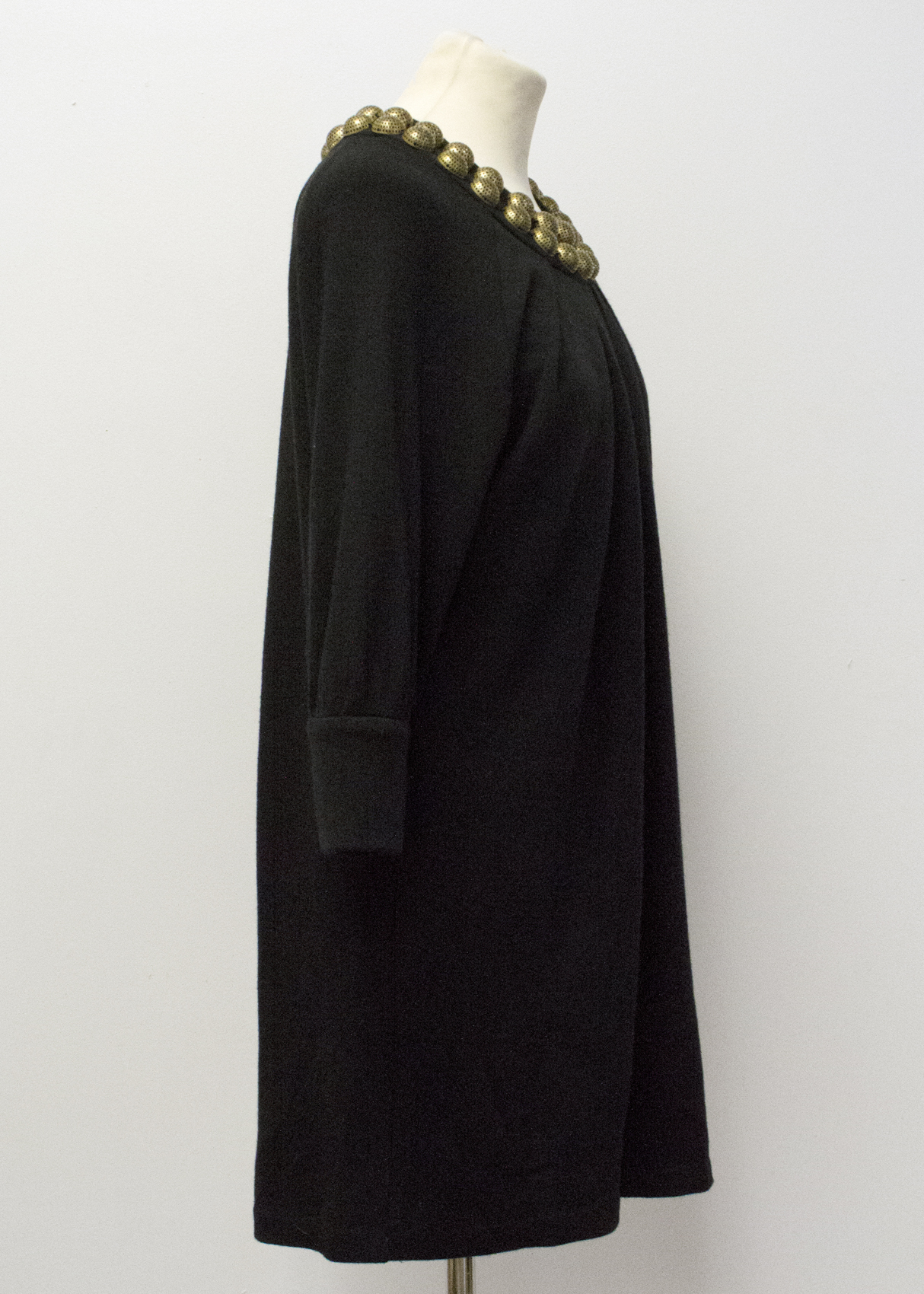 Preowned Adam Pluseve Black Wool Dress Size XS