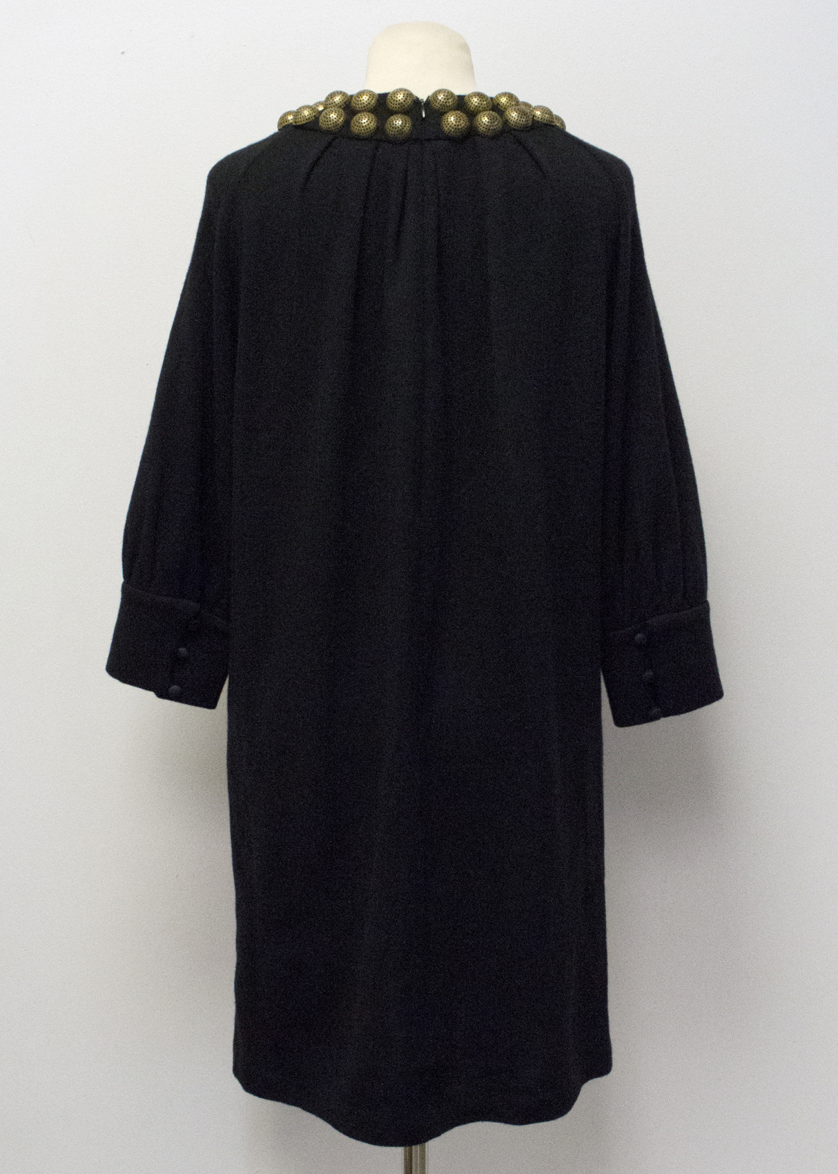 Preowned Adam Pluseve Black Wool Dress Size XS