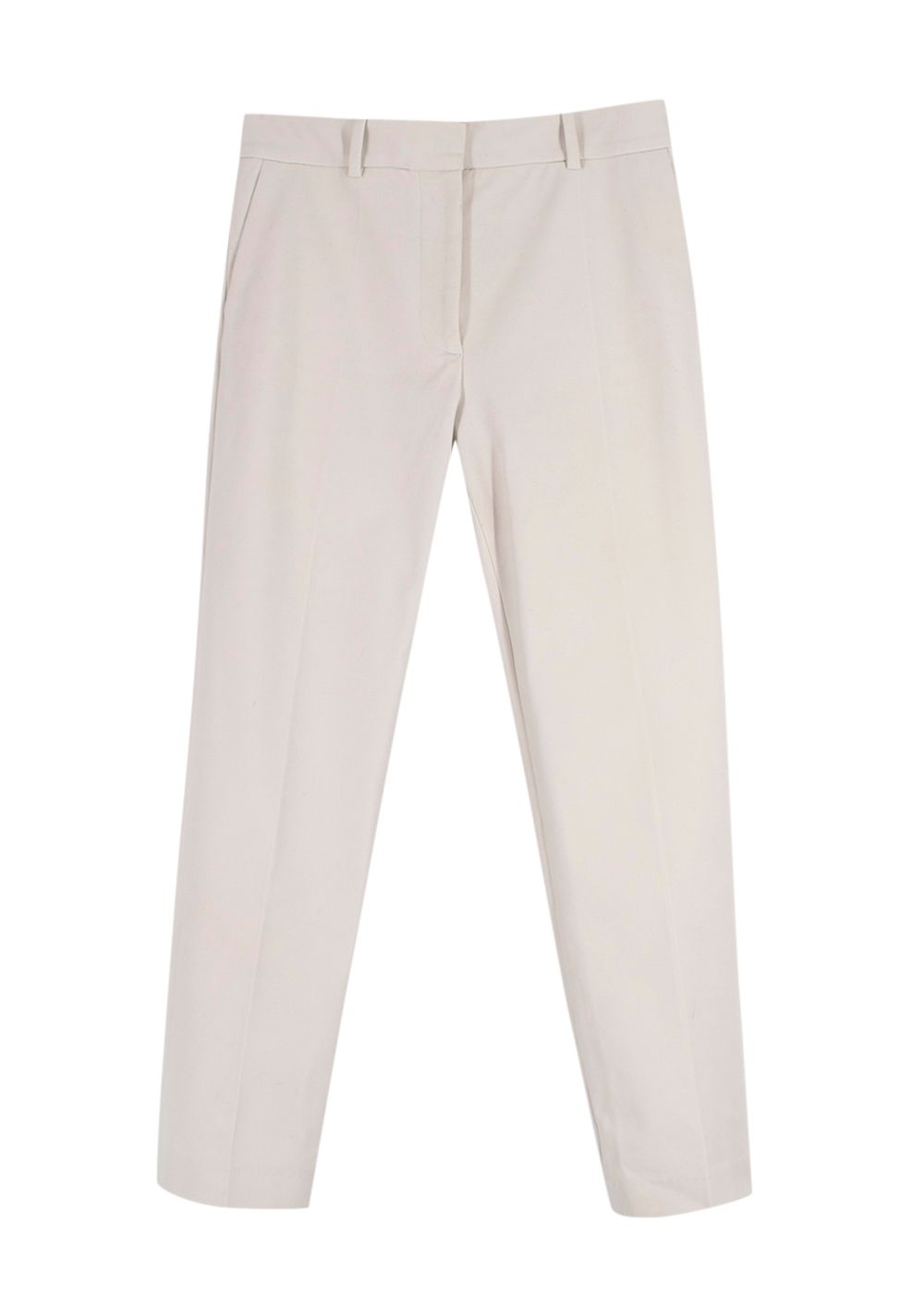 Preowned Joseph Cream Tailored Coleman Trousers Size XS cotton