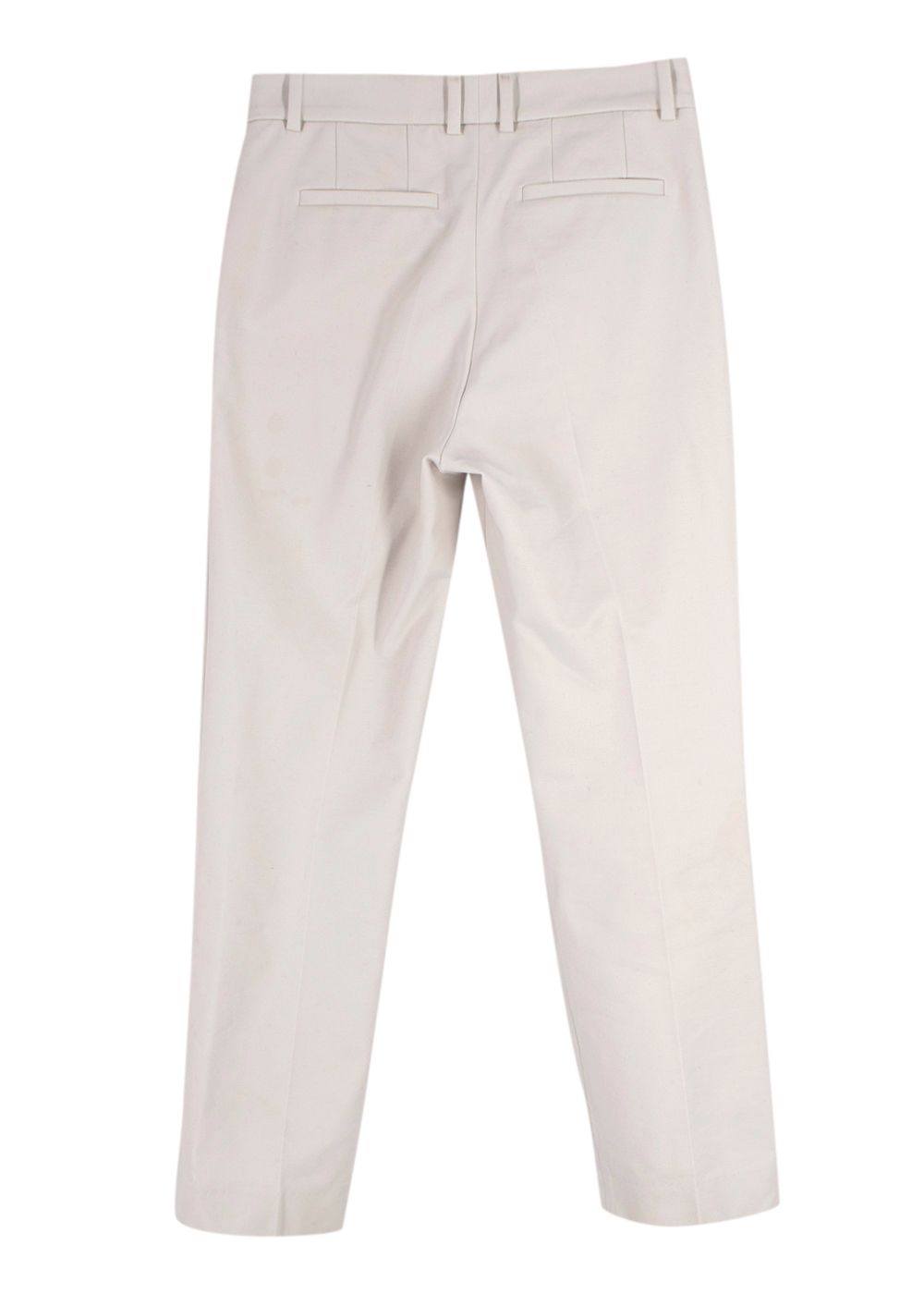 Preowned Joseph Cream Tailored Coleman Trousers Size XS cotton