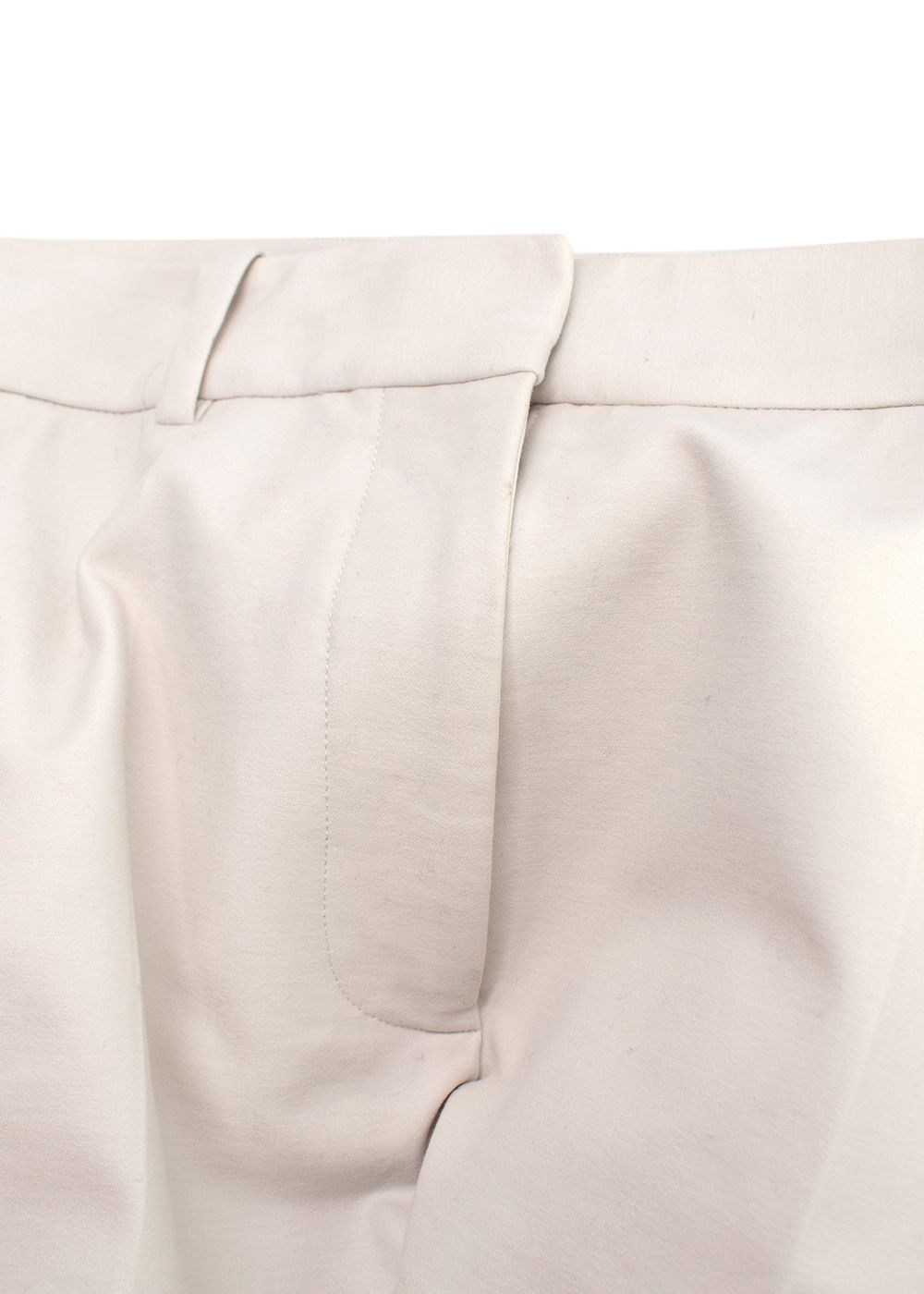 Preowned Joseph Cream Tailored Coleman Trousers Size XS cotton