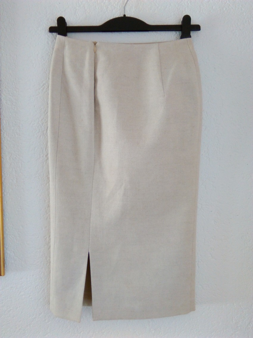 Prada linen and cotton-blend pencil skirt Size XS