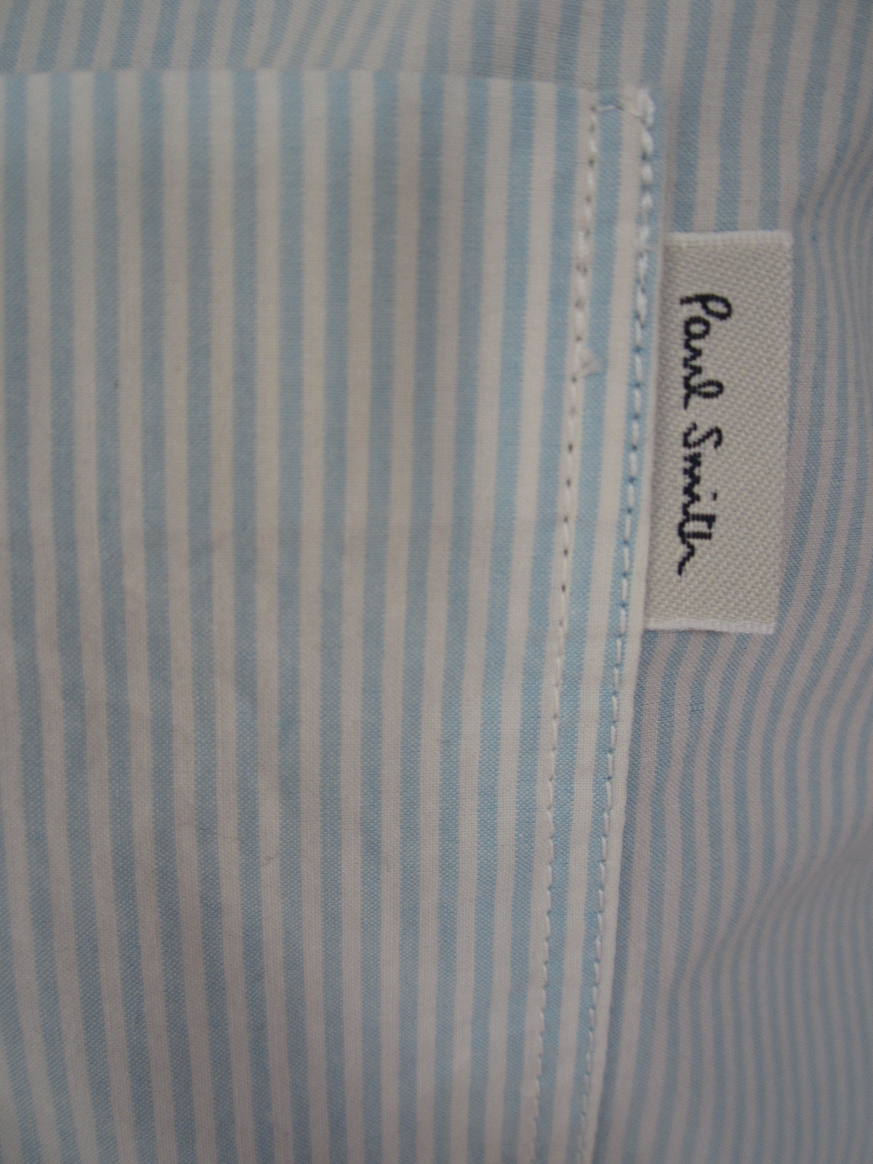 Men's Paul Smith Striped green shirt Size S White cotton