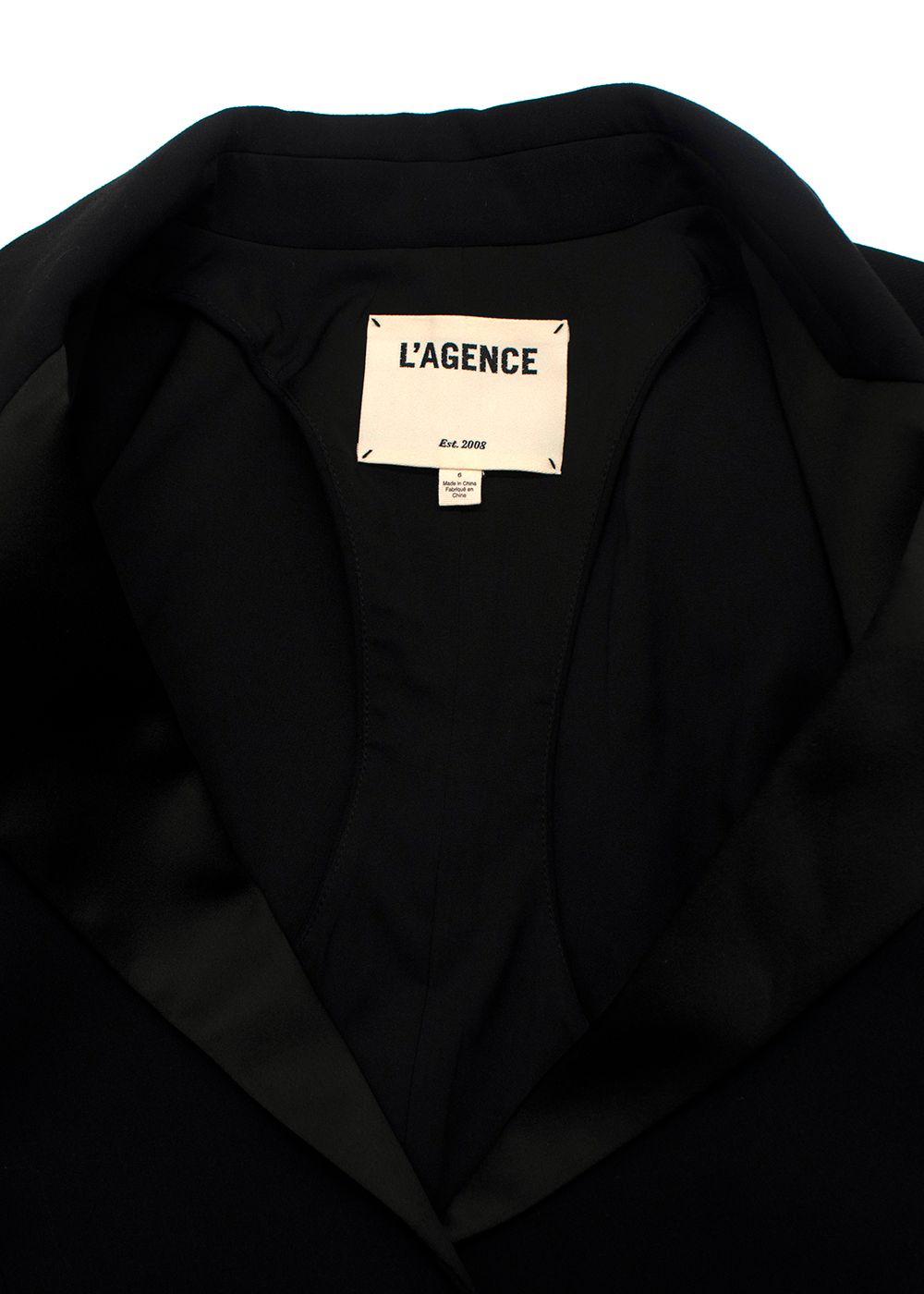 L'Agence Black Tailored Christina Cape Size S polyester/viscose/elastane