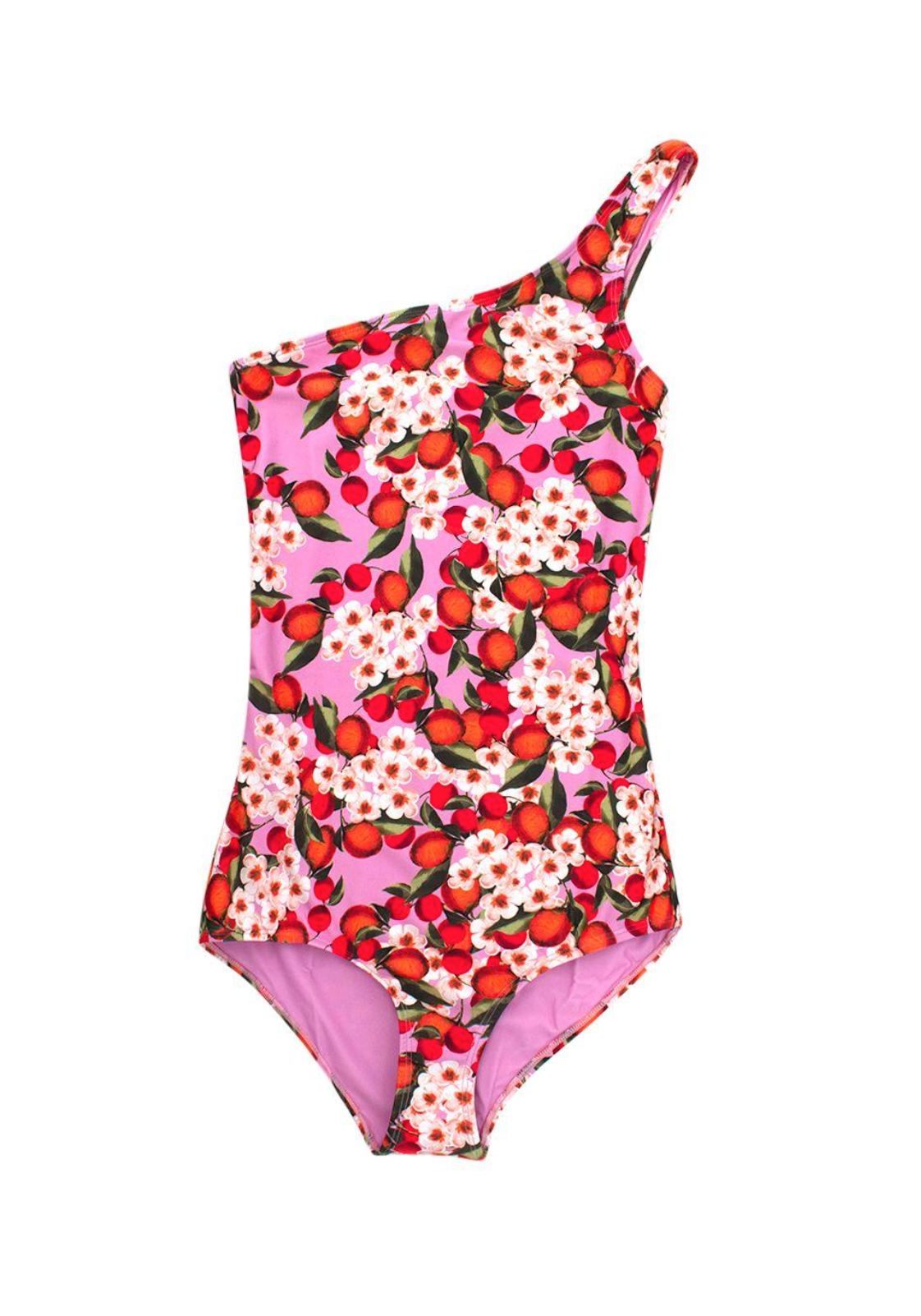 Borgo De Nor Pink Belisama Asymmetrical Swimsuit Size S pink orange polyester