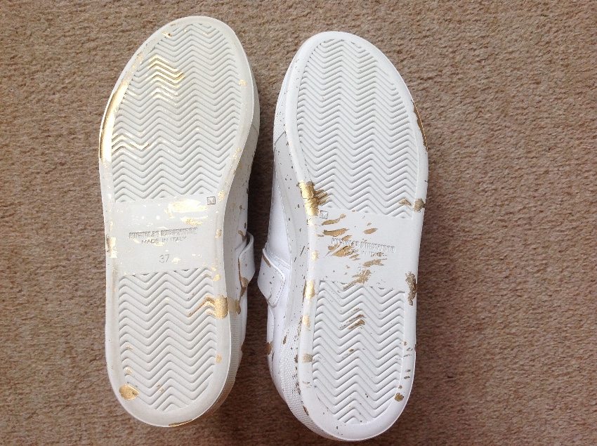 Nicholas Kirkwood Paint Splash Pearlogy Sneaker Size 37 White leather