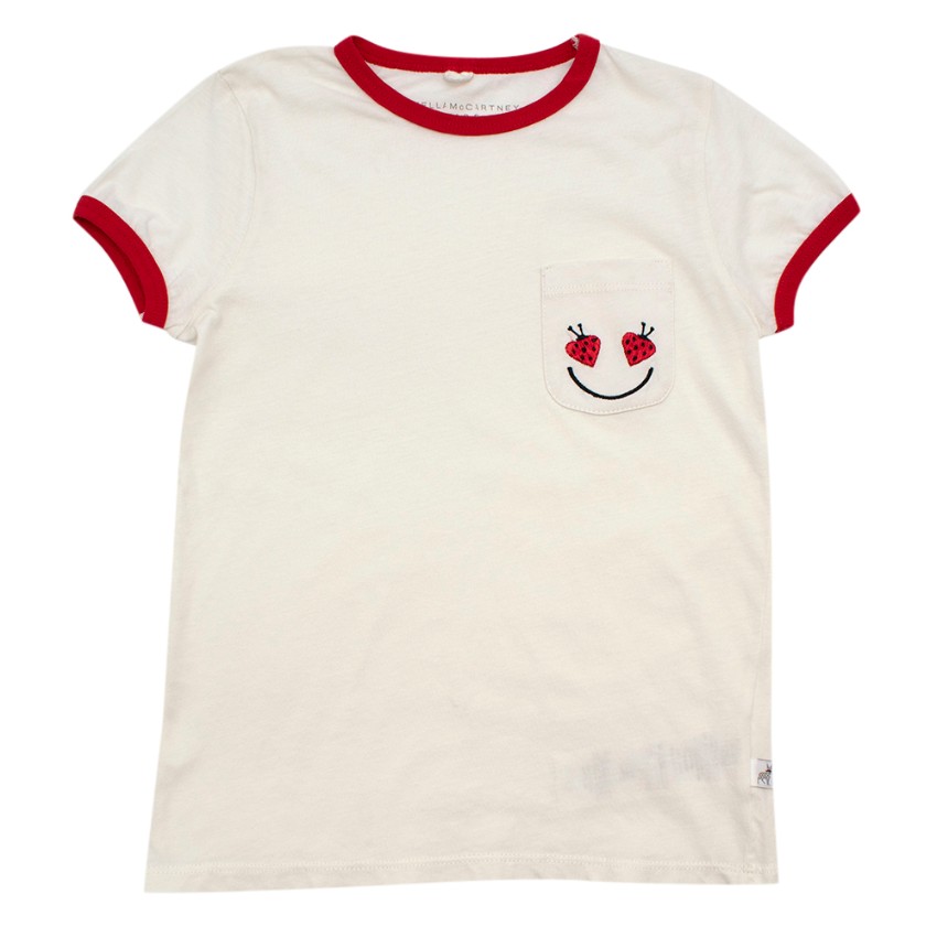 Stella McCartney Kids Ladybug Embroidered T-shirt Size 6 Years +