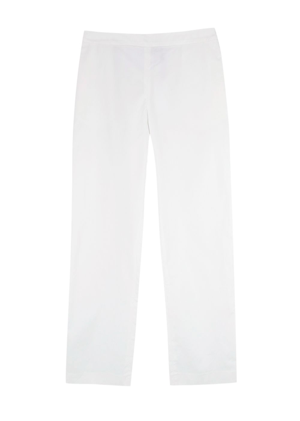 Oscar de La Renta White Cotton-blend Trousers Size XS cotton