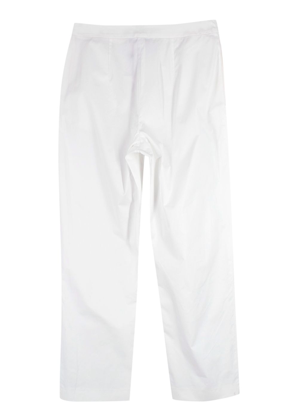 Oscar de La Renta White Cotton-blend Trousers Size XS cotton