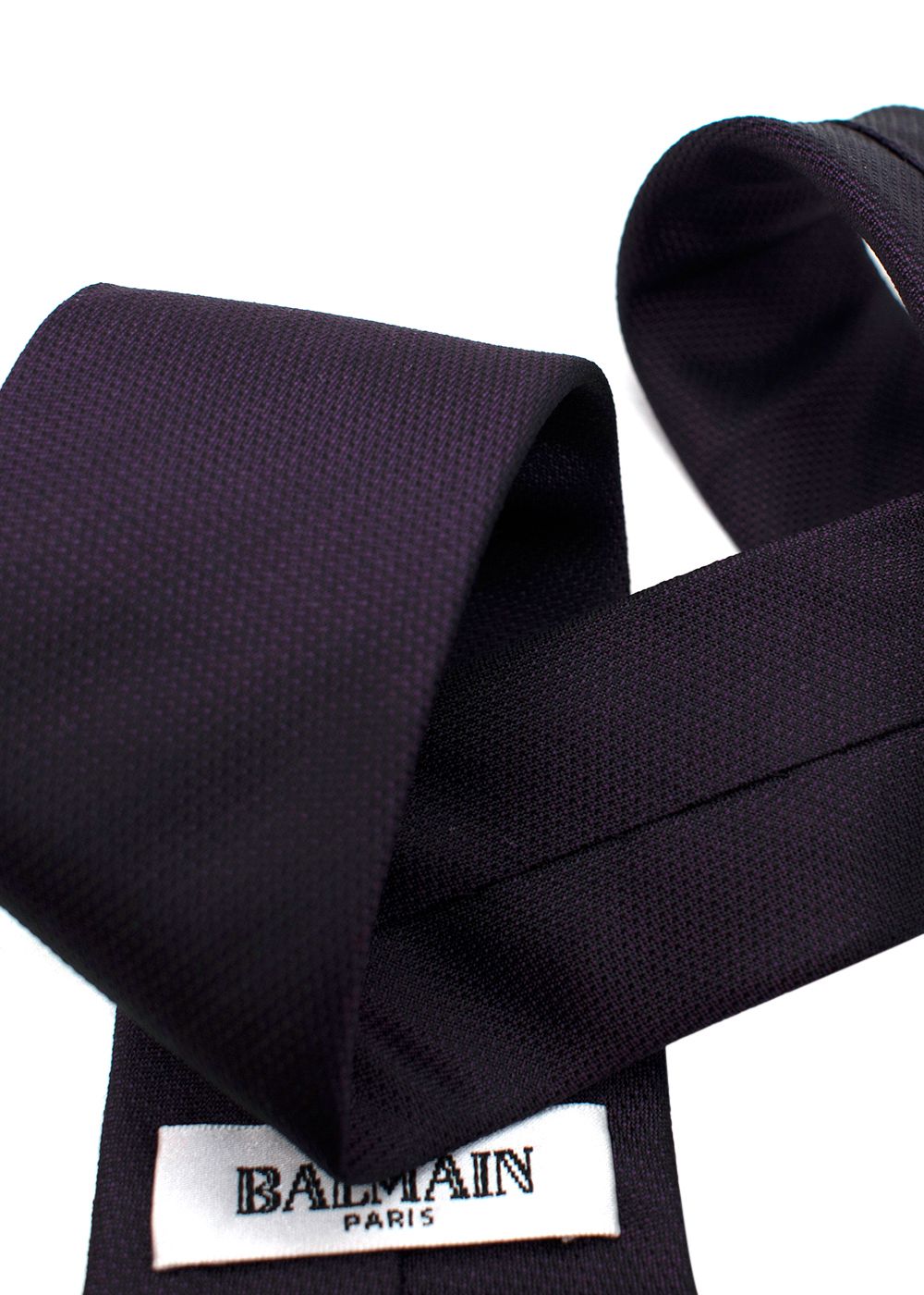 Men's Balmain Dark Purple Silk Tie