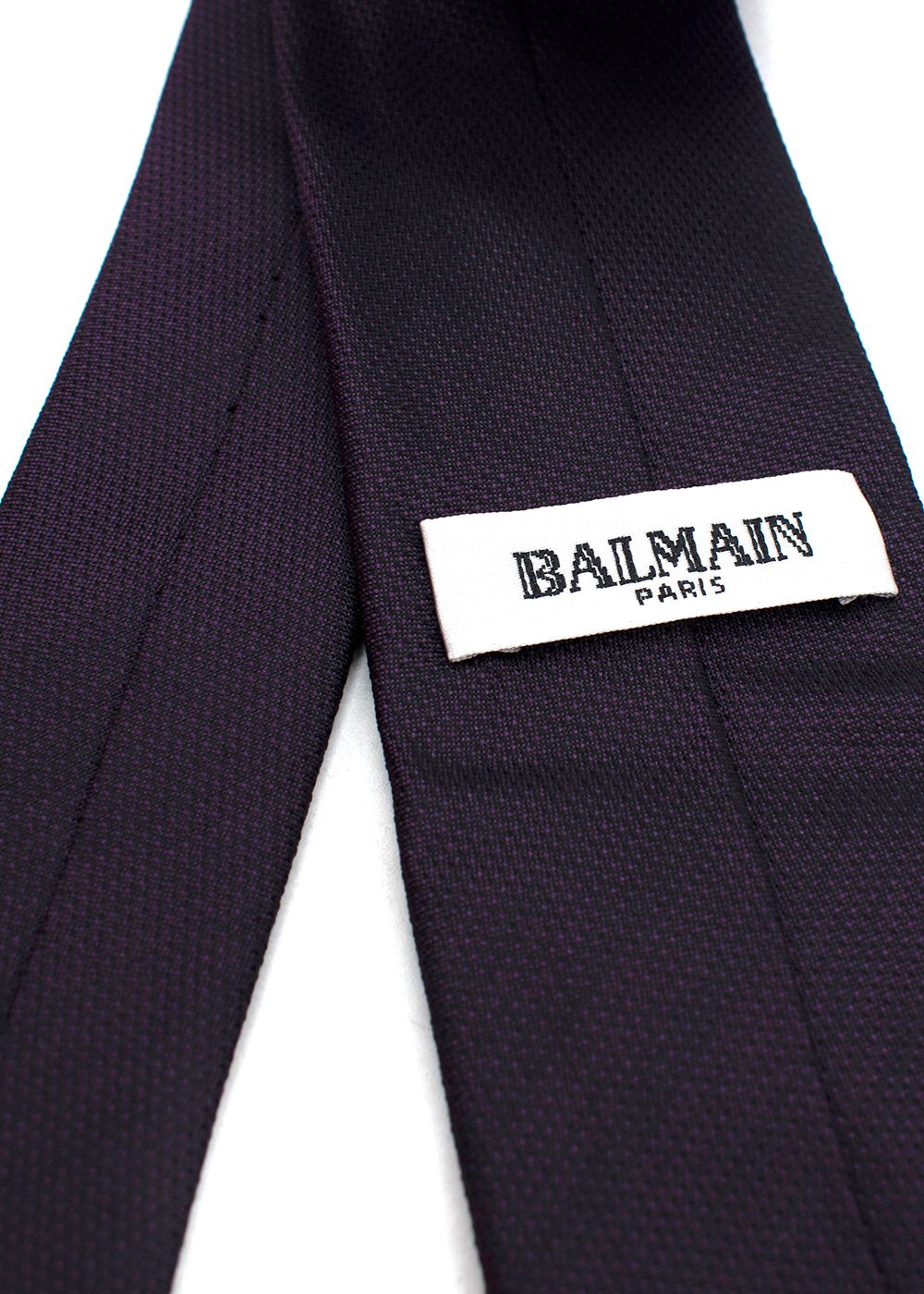 Men's Balmain Dark Purple Silk Tie