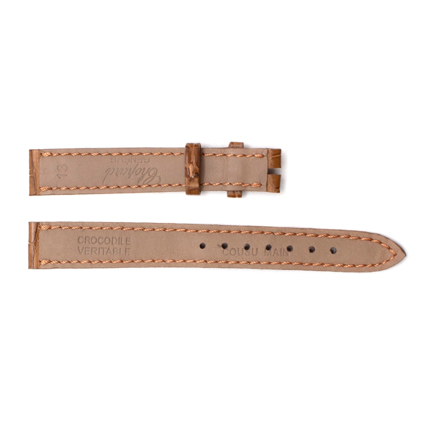 Chopard Light Brown Crocodile Watch Strap Tan/Brown leather