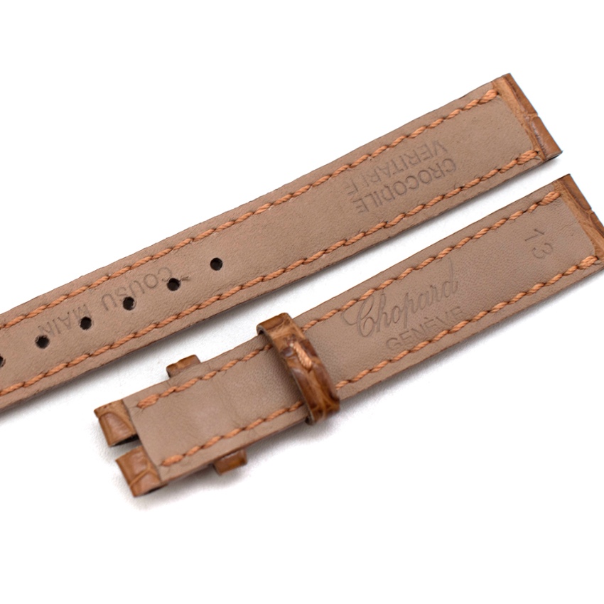 Chopard Light Brown Crocodile Watch Strap Tan/Brown leather