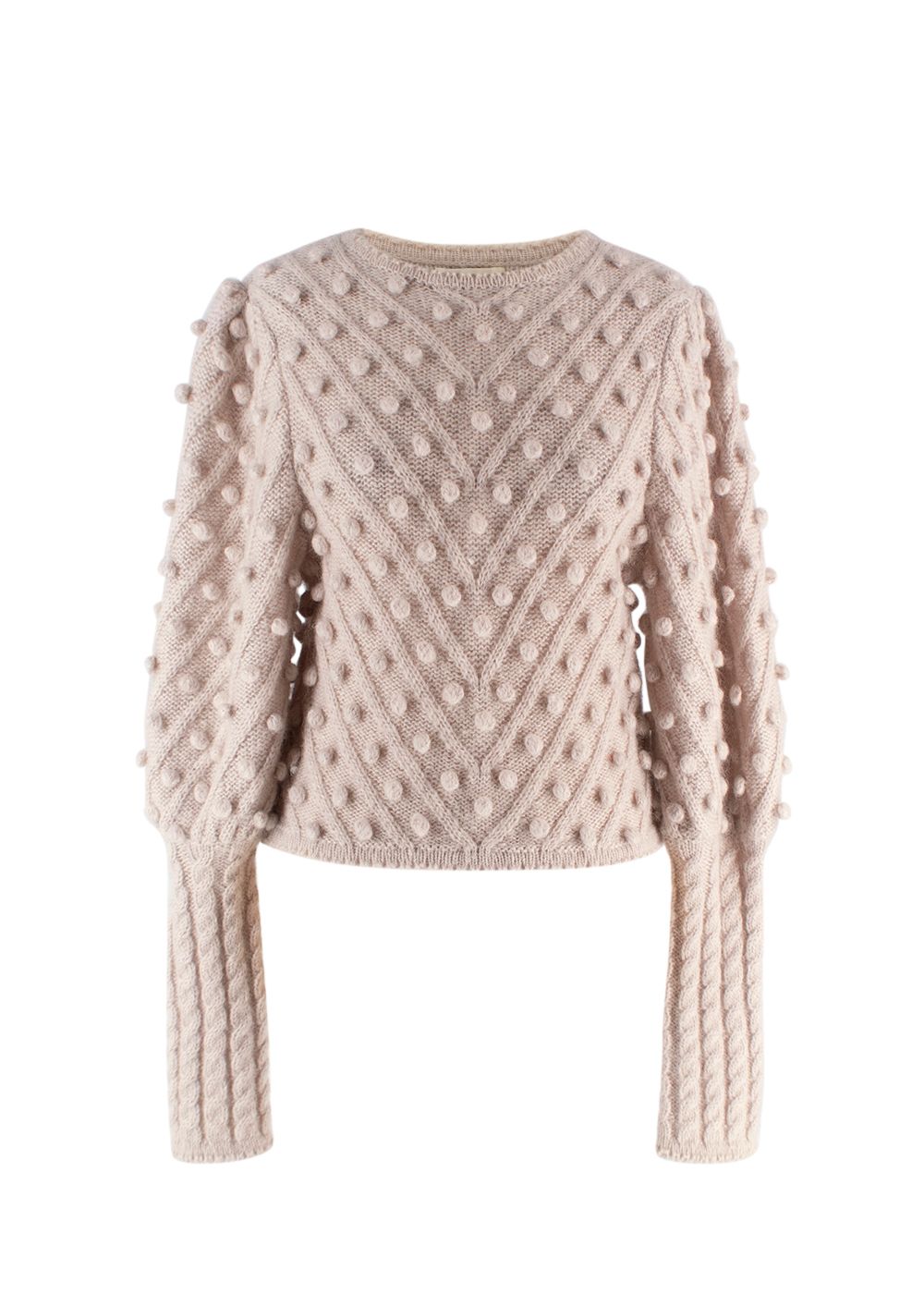 Preowned Zimmermann Beige Unbridled Wool-Blend Jumper Size XS polyamide/wool/mohair