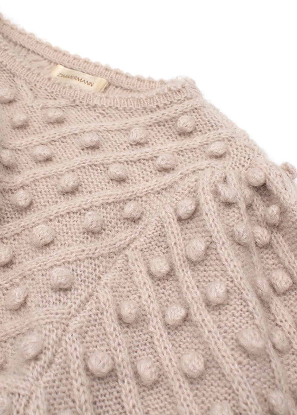 Preowned Zimmermann Beige Unbridled Wool-Blend Jumper Size XS polyamide/wool/mohair