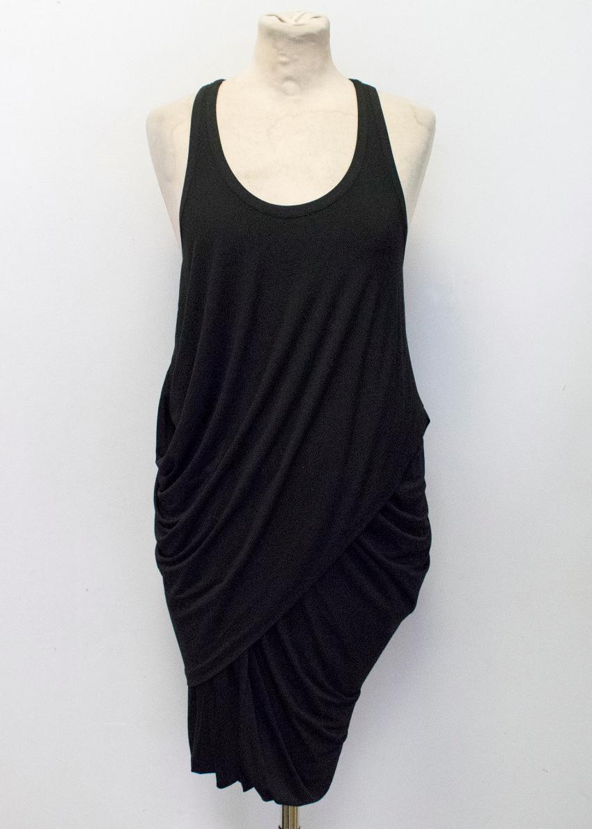 Preowned Rag  Bone Black Ruched Dress Size S acetate/polyamide/elastane