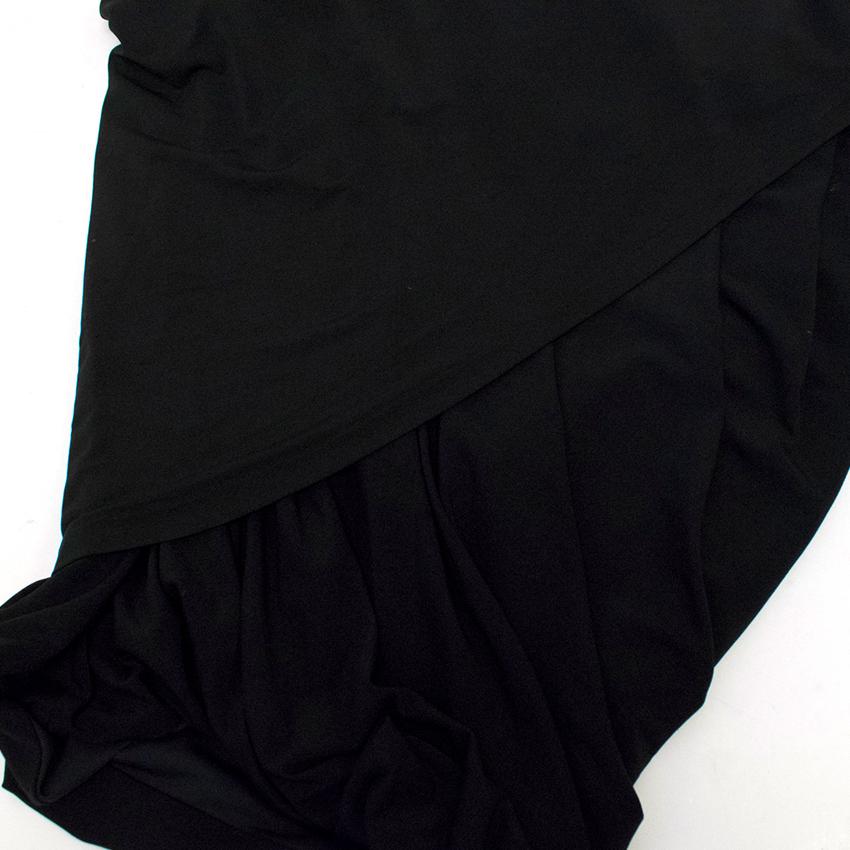 Preowned Rag  Bone Black Ruched Dress Size S acetate/polyamide/elastane