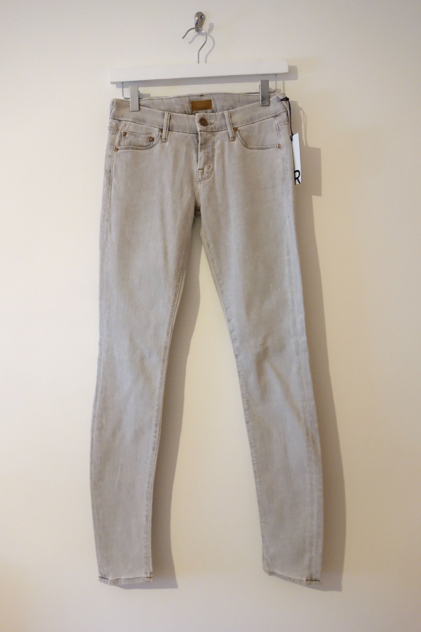 Mother The Looker Grey Skinny Jeans Size 25/63 cotton