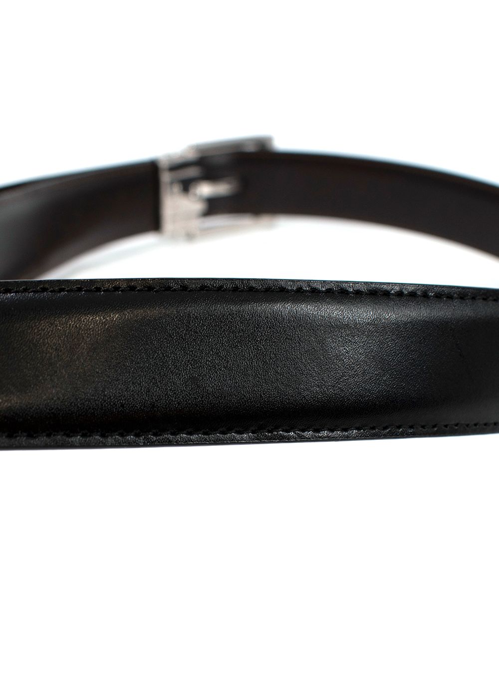 Mont Blanc Black Leather Belt