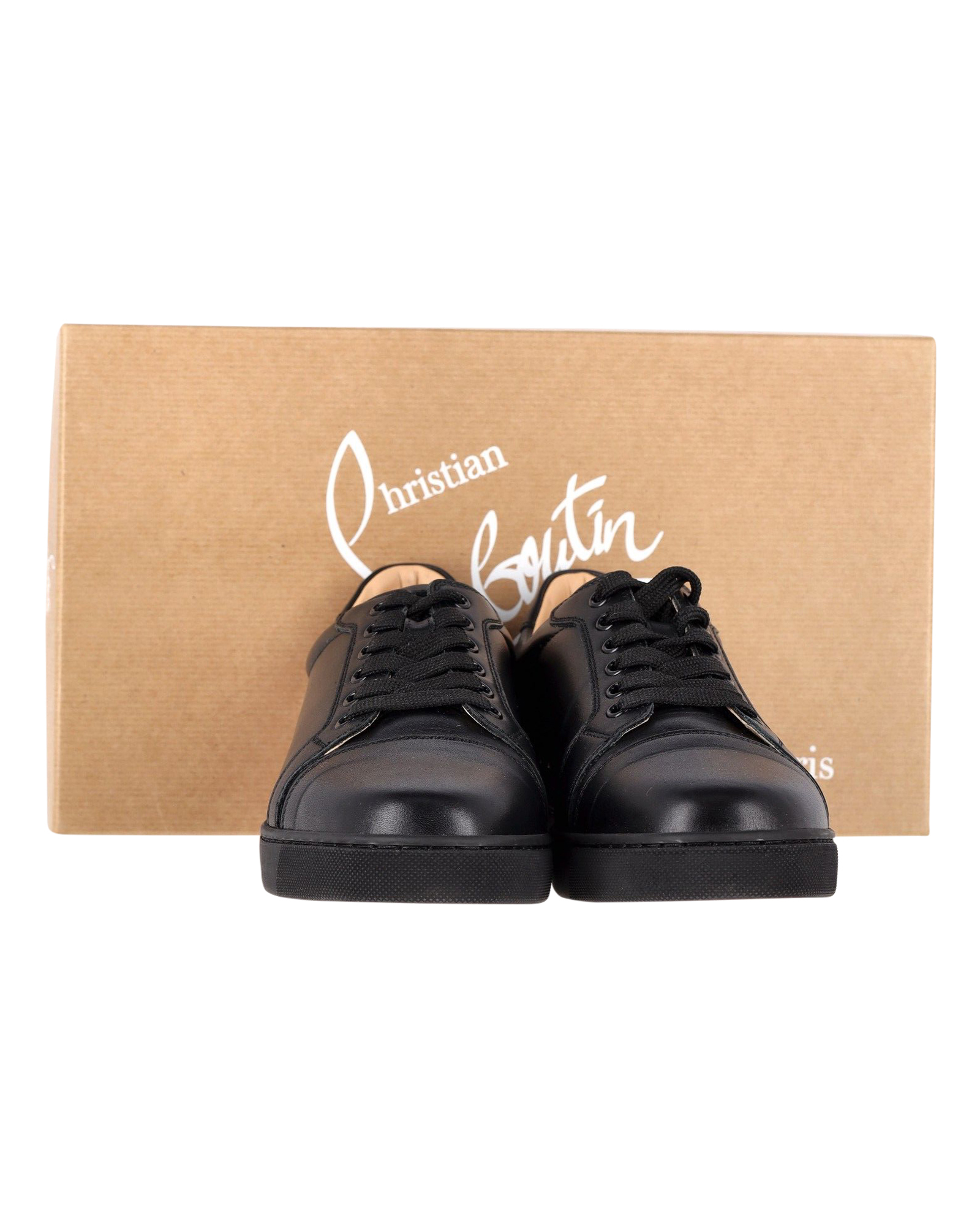 Christian Louboutin Black Vieira Low Top Sneakers Size 385