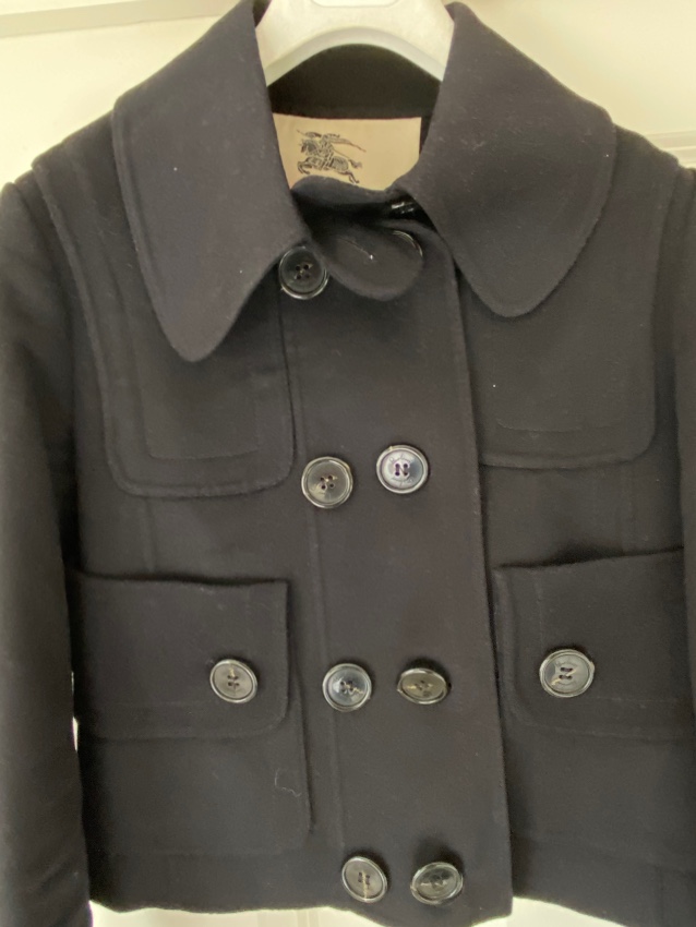 Preowned Burberry Prorsum Black Wool Jacket Size S Blue