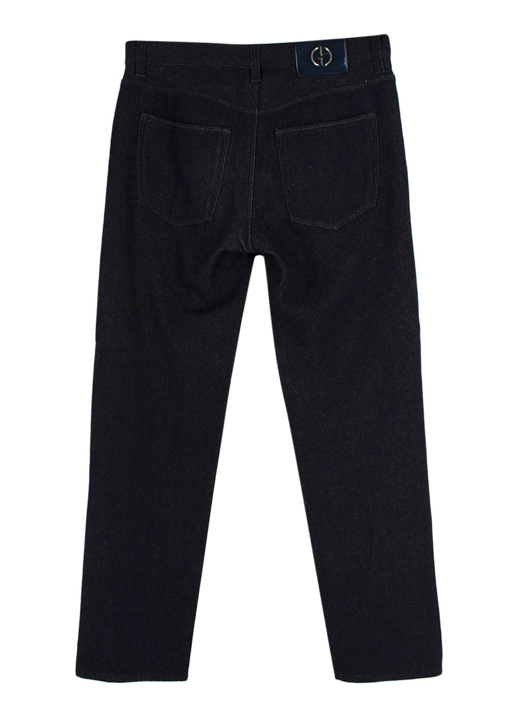 Men's Preowned Giorgio Armani Indigo Wool Jeans Size M Navy