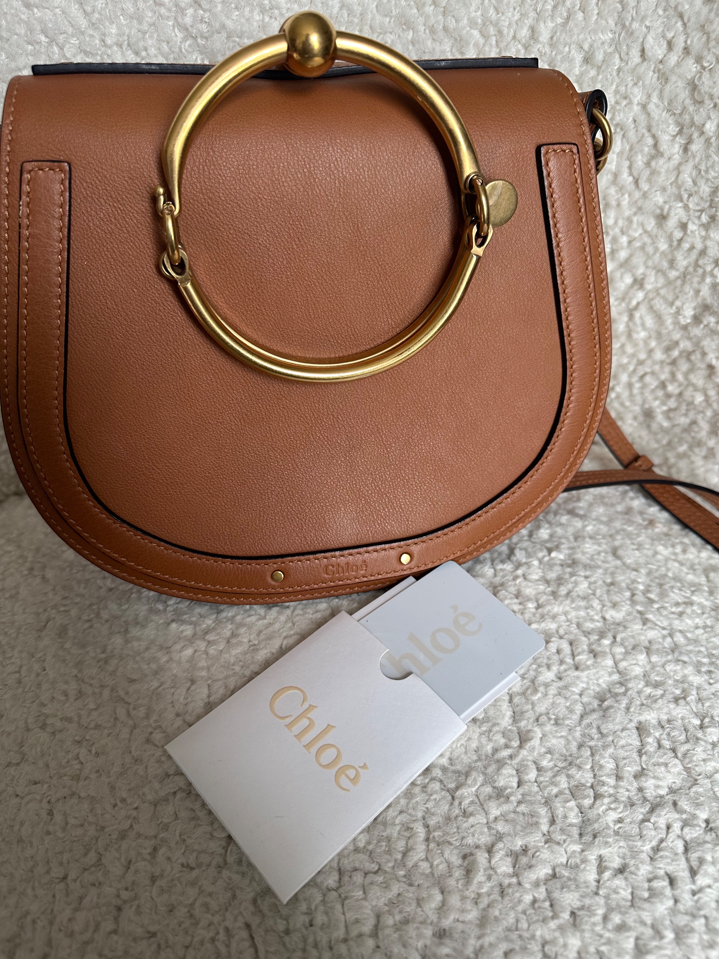 Preowned Chloe Tan Leather Nile Bracelet Bag leather/suede