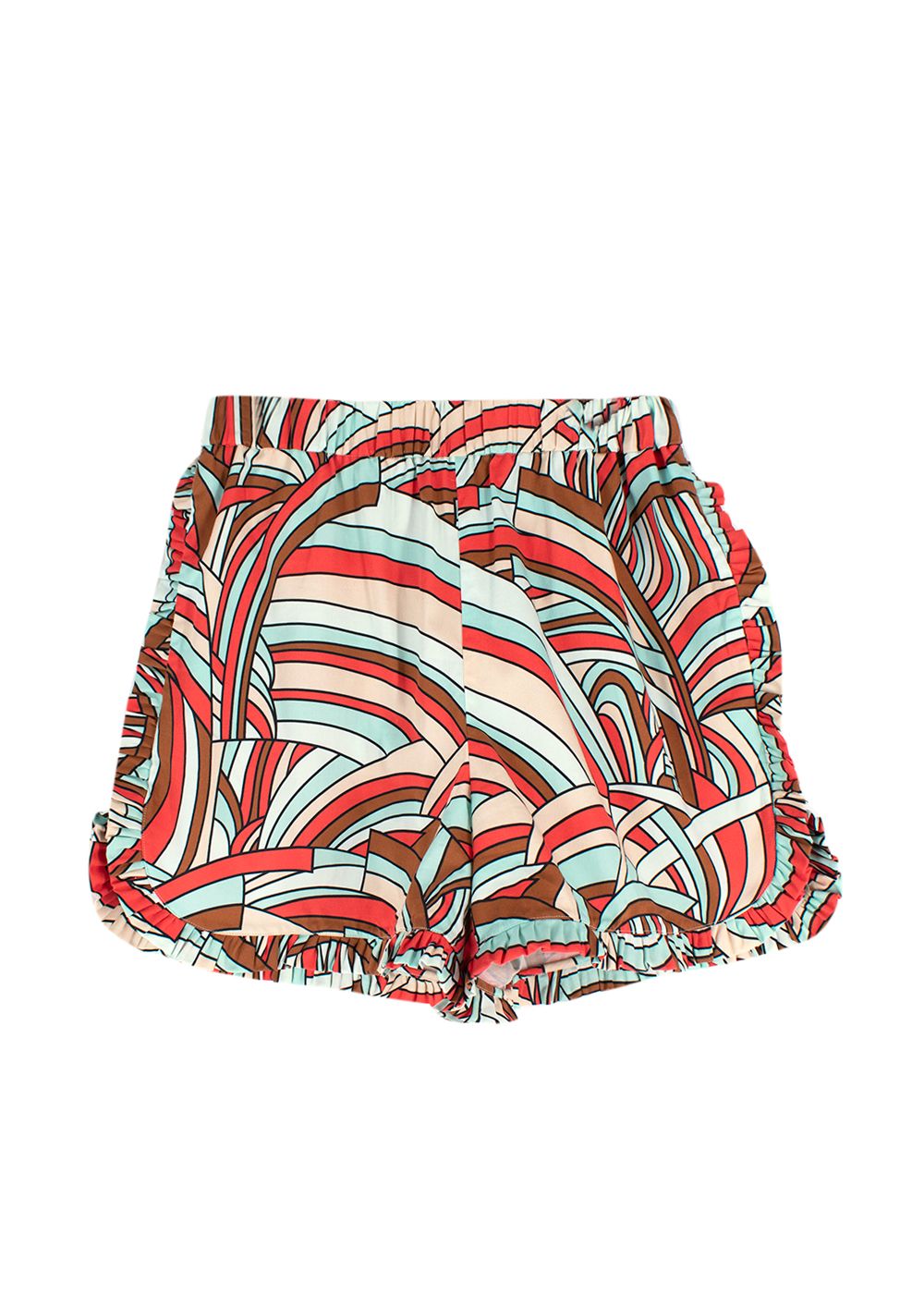 La Double J Multi-Coloured Ruffle Onde Shorts Size S Mutli-Coloured cotton/polyamide