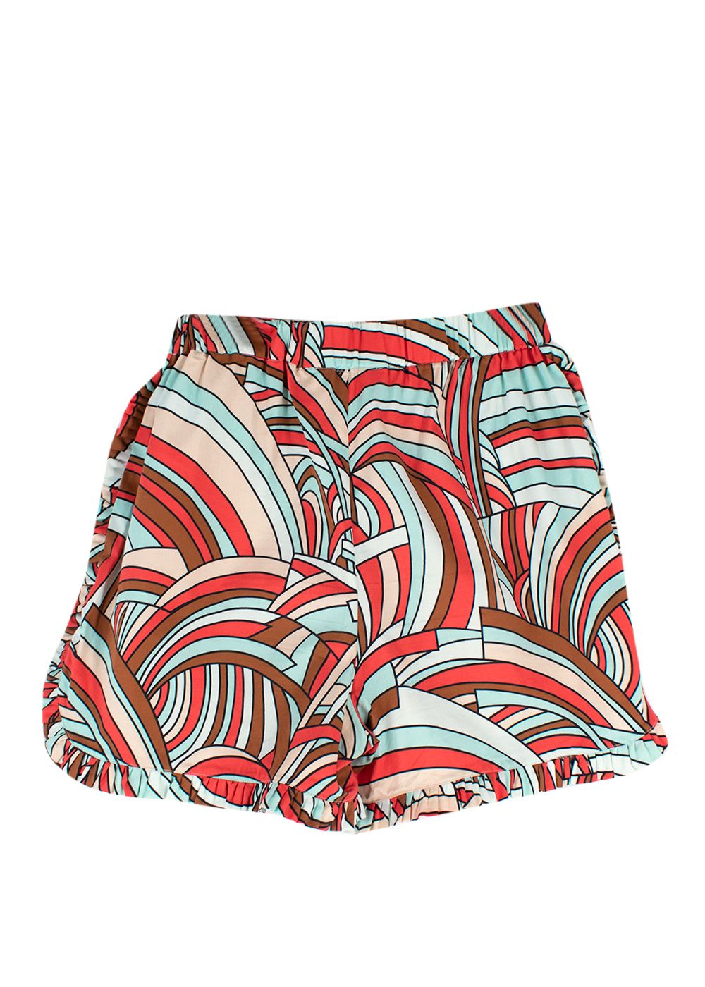 La Double J Multi-Coloured Ruffle Onde Shorts Size S Mutli-Coloured cotton/polyamide