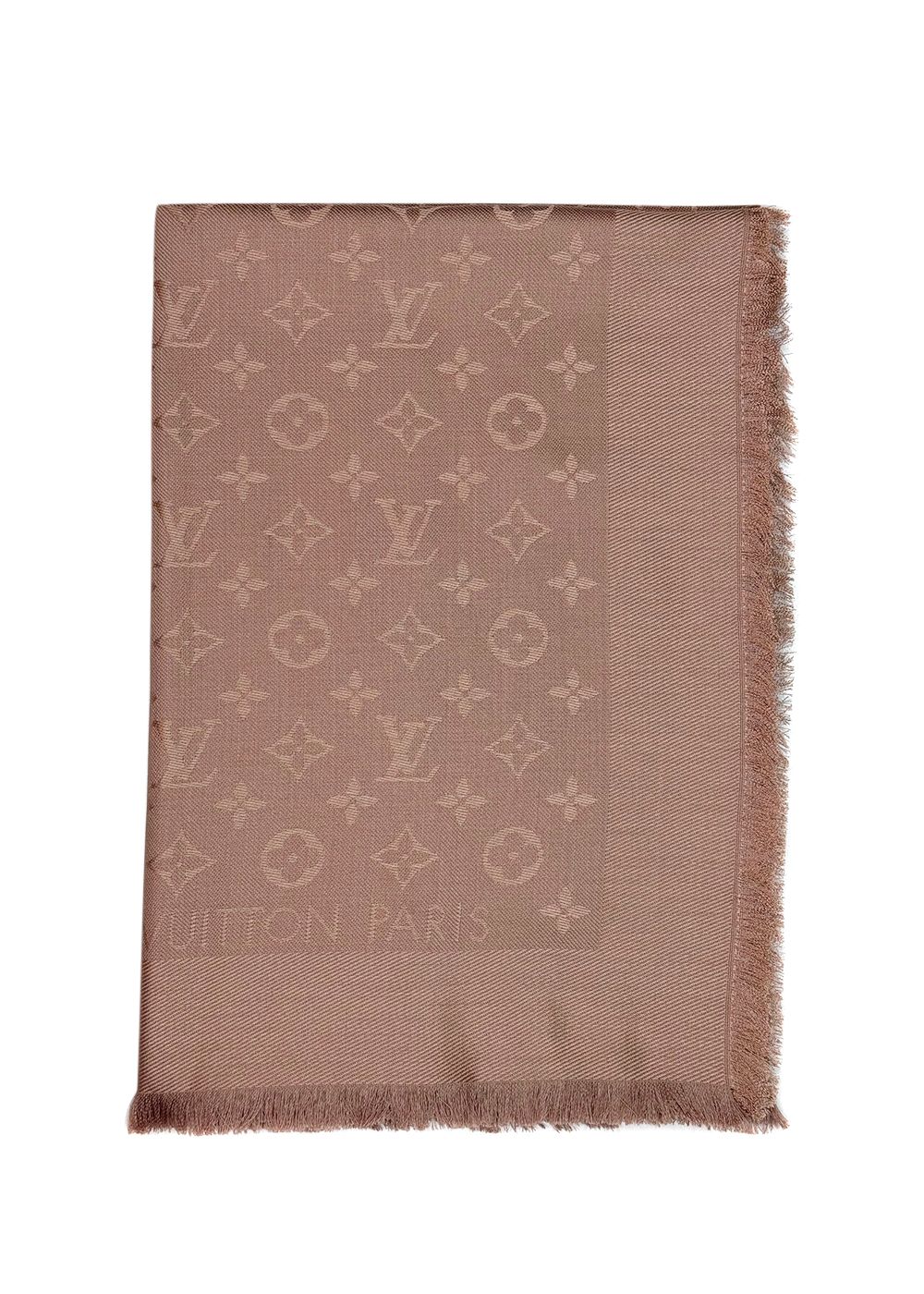 Louis Vuitton Monogram Silk Blend Shawl Kraft silk/wool