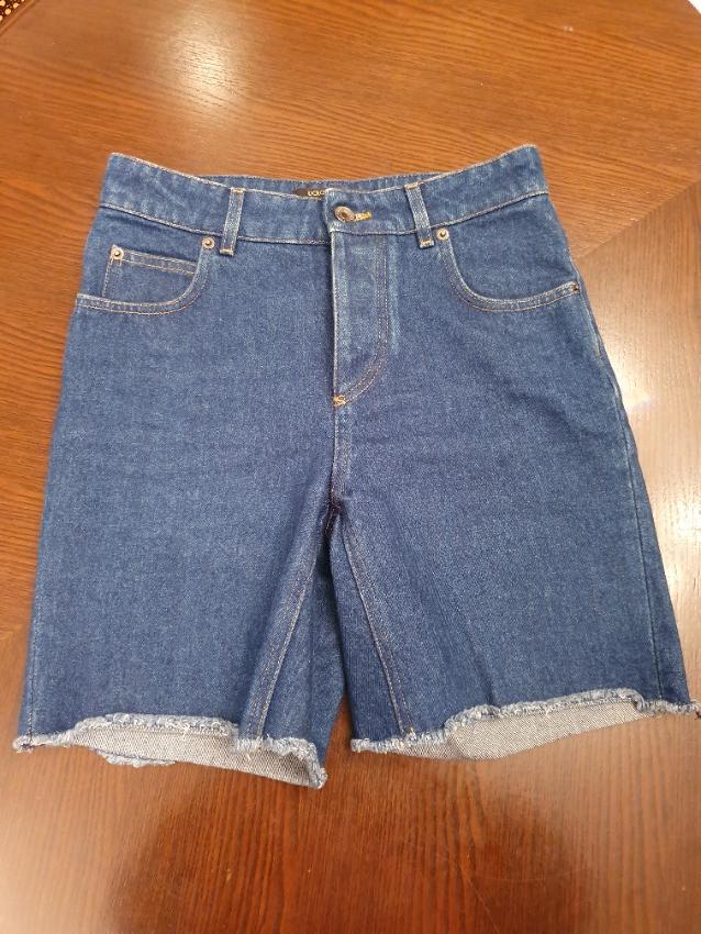 Preowned Dolce  Gabbana Contrast Pocket Denim Shorts Size S Blue cotton