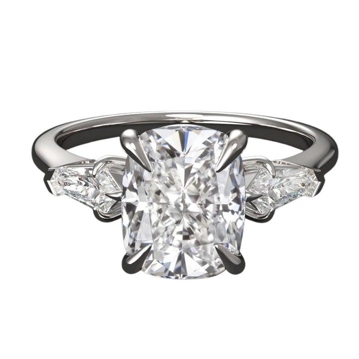 Verde Cushion Cut 2ct Lab Grown Diamond Ring