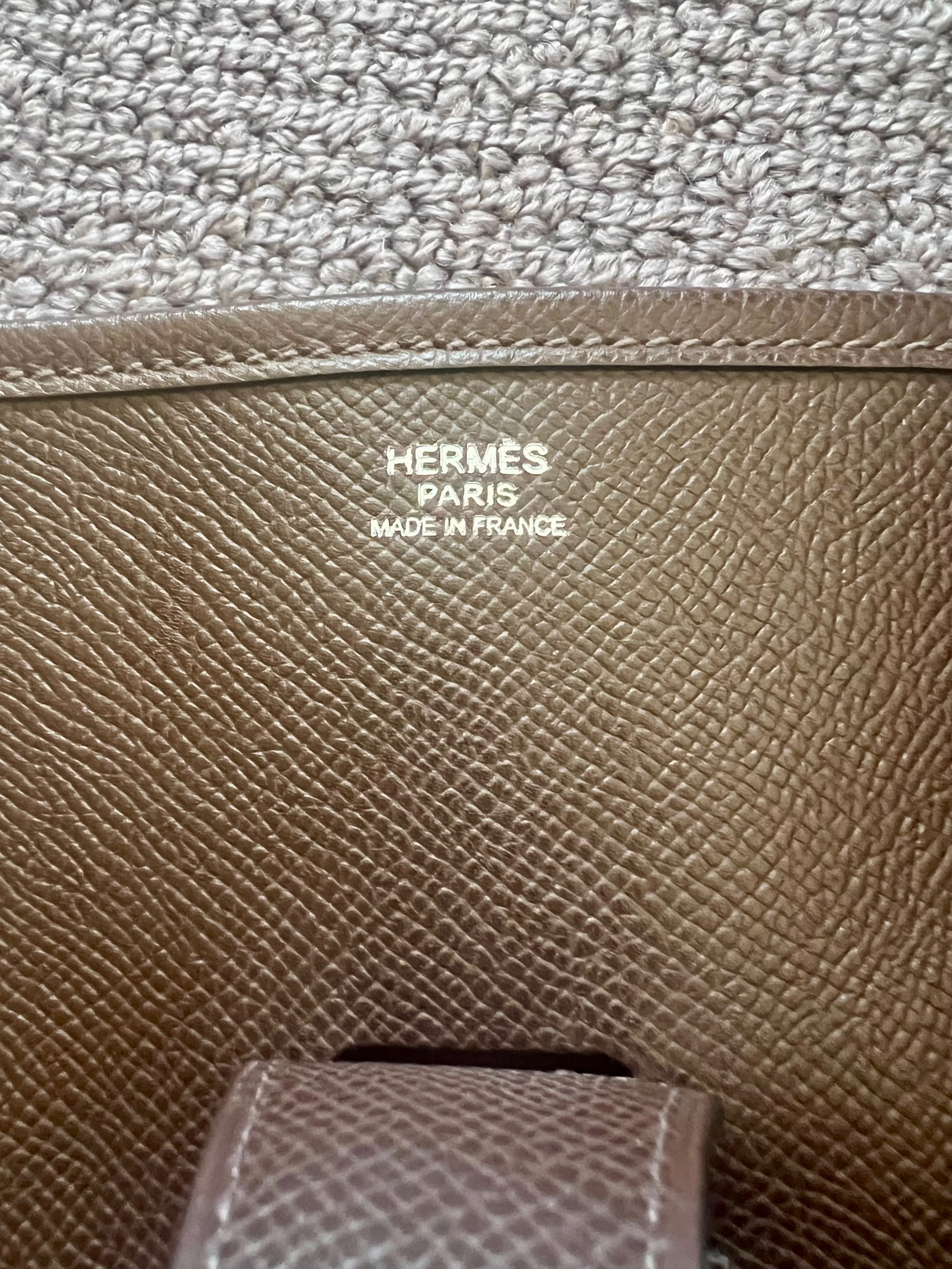 Preowned Hermes Vintage Evelyne Très Grand Modèle (TGM) Brown leather