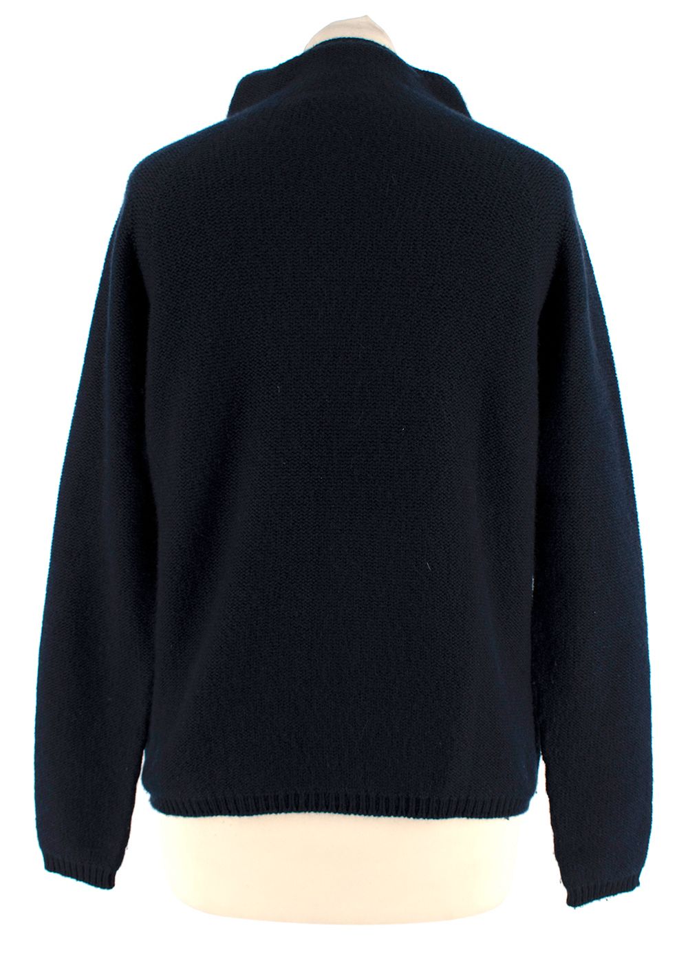 Preowned 'S Max Mara Navy Turtleneck Cashmere Sweater Size S