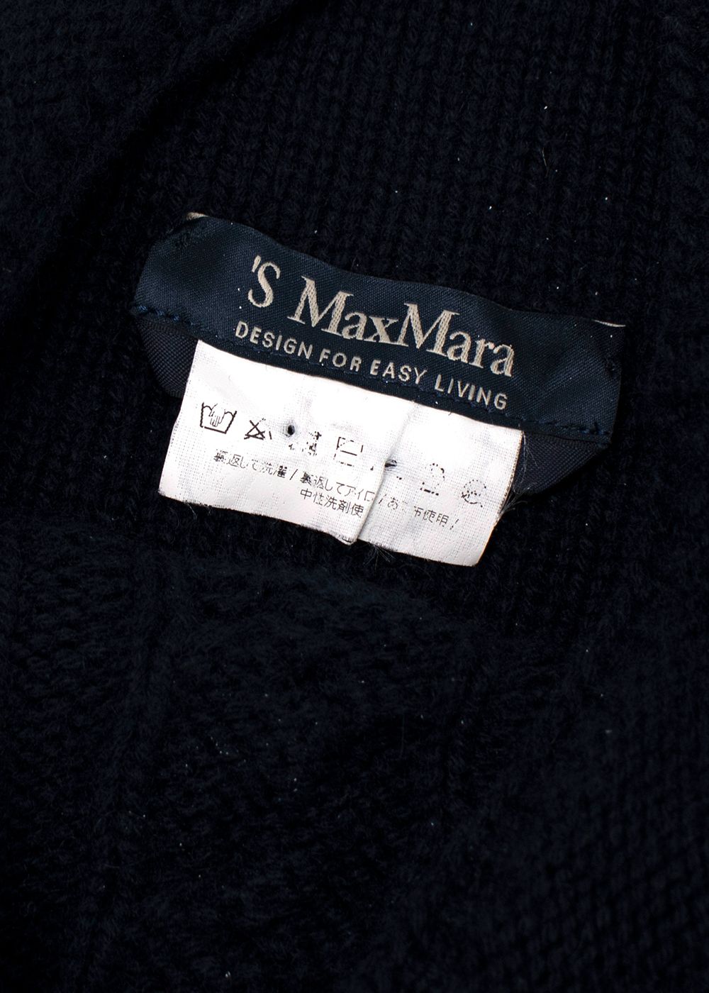 Preowned 'S Max Mara Navy Turtleneck Cashmere Sweater Size S