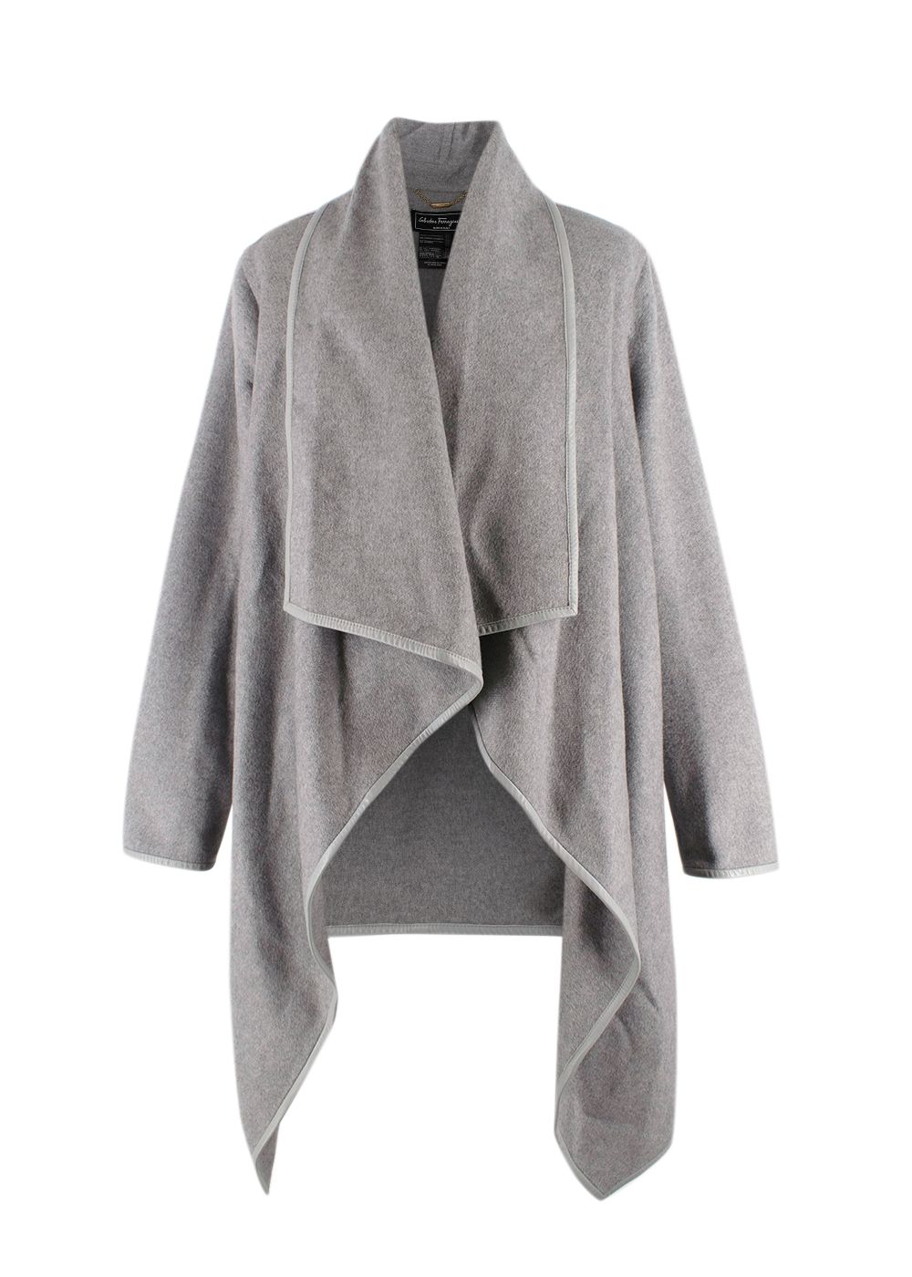 Salvatore Ferragamo Grey Cashmere Cape/Jacket Size XS