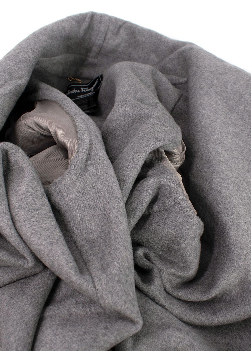 Salvatore Ferragamo Grey Cashmere Cape/Jacket Size XS