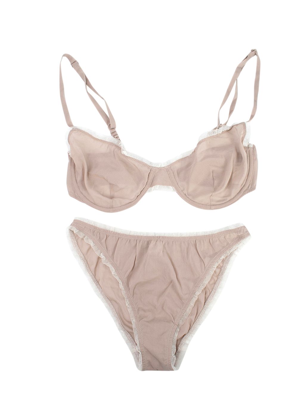 Bodas Nude Lingerie Set Size S silk