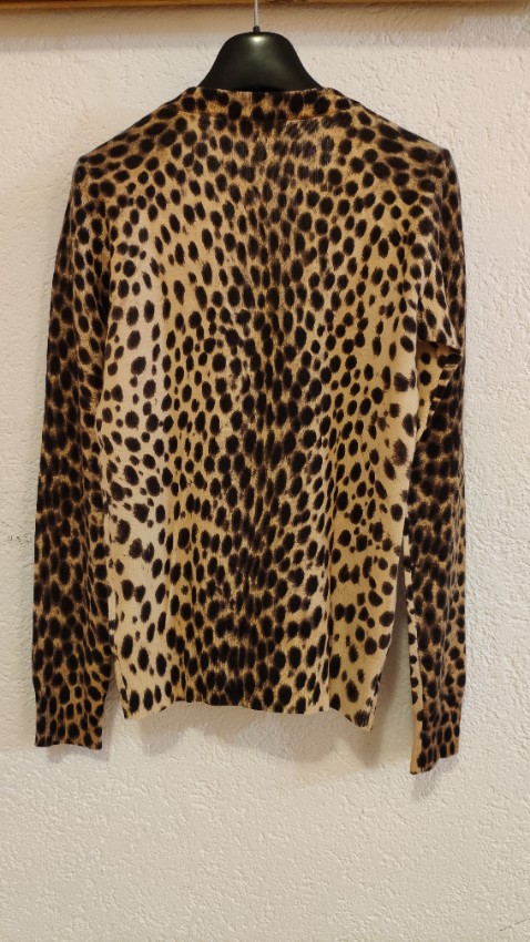 Preowned Dolce  Gabbana Cashmere Leopard Print Cardigan Size XXS Animal Print