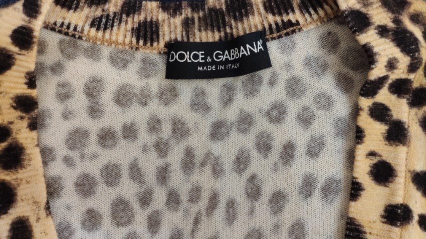 Preowned Dolce  Gabbana Cashmere Leopard Print Cardigan Size XXS Animal Print