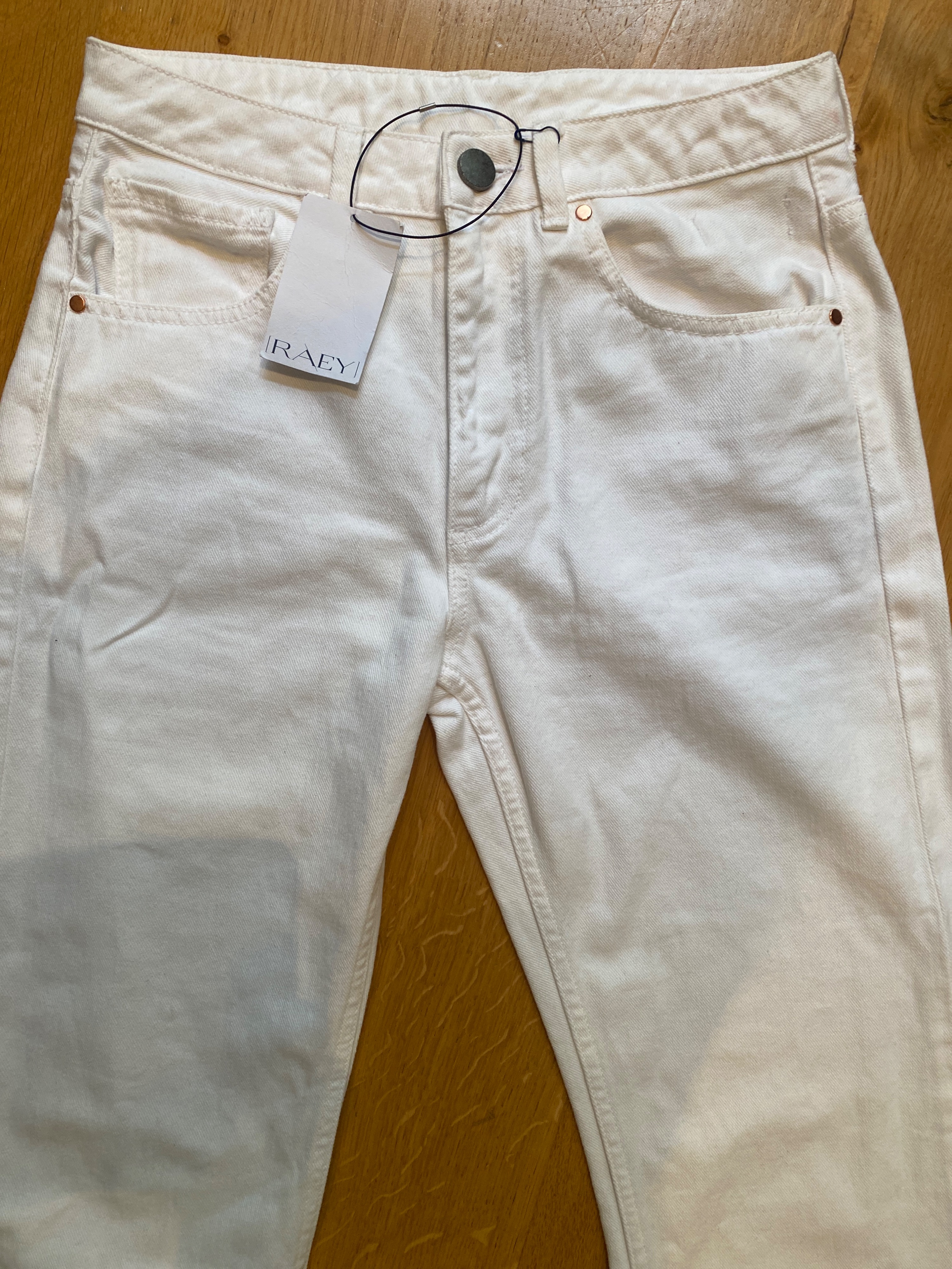 Raey White Plank Straight Leg Jeans Size 26/66 cotton