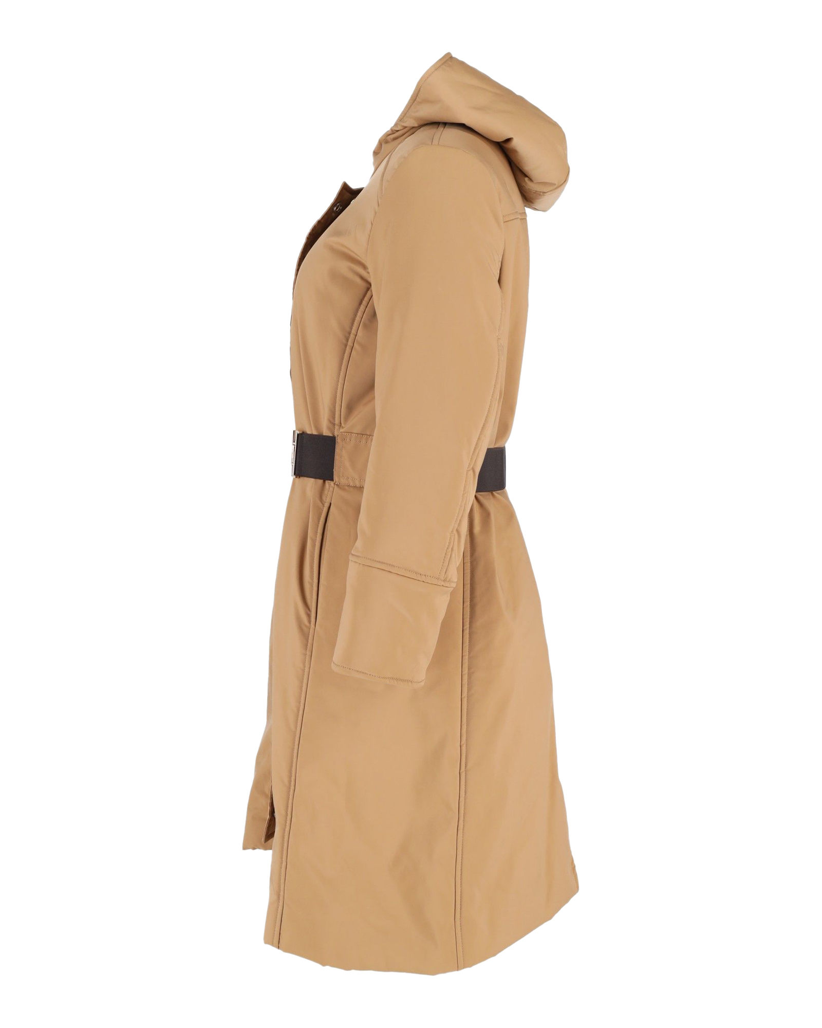 Preowned Carolina Herrera Beige Belted Parka Size M polyester