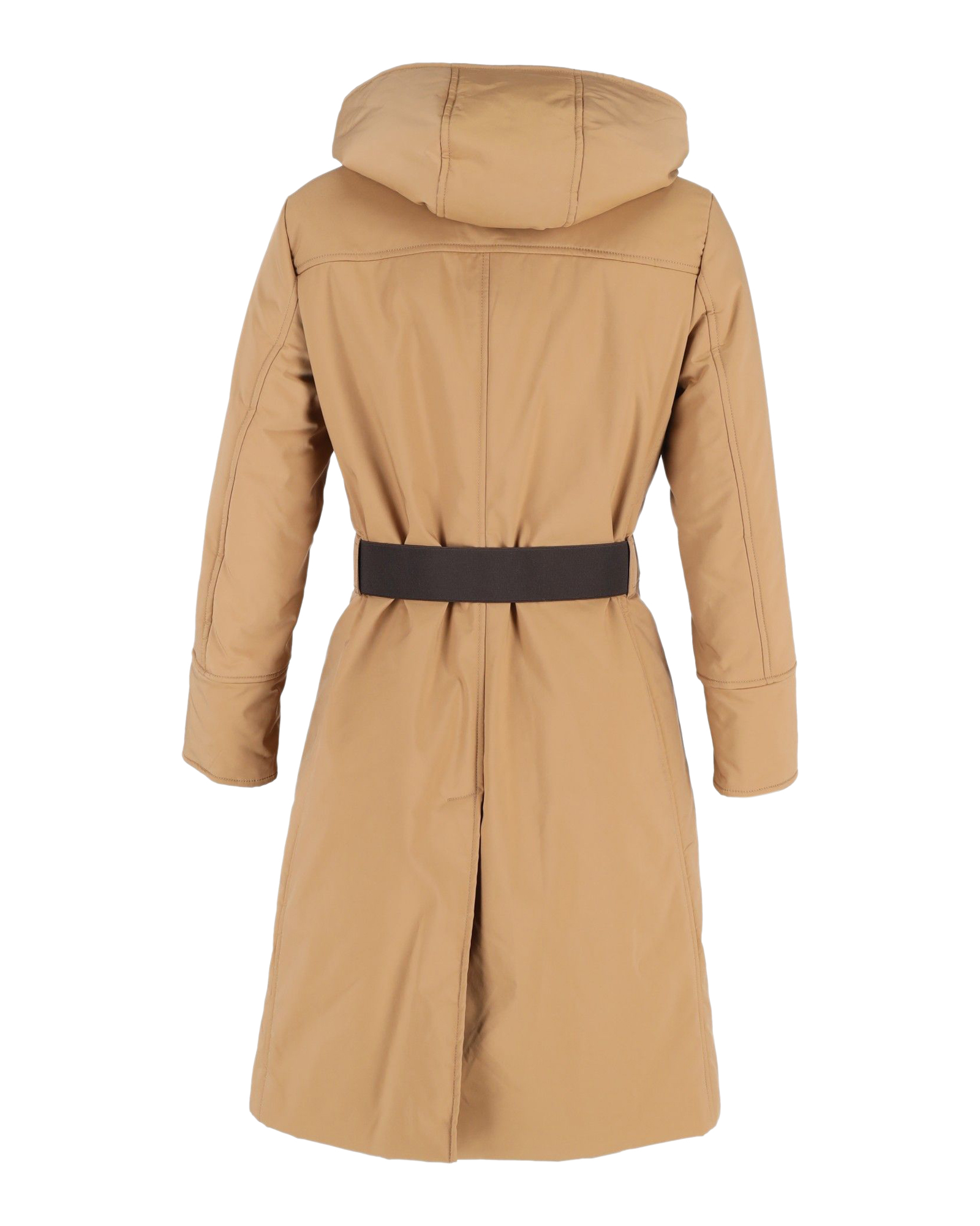 Preowned Carolina Herrera Beige Belted Parka Size M polyester