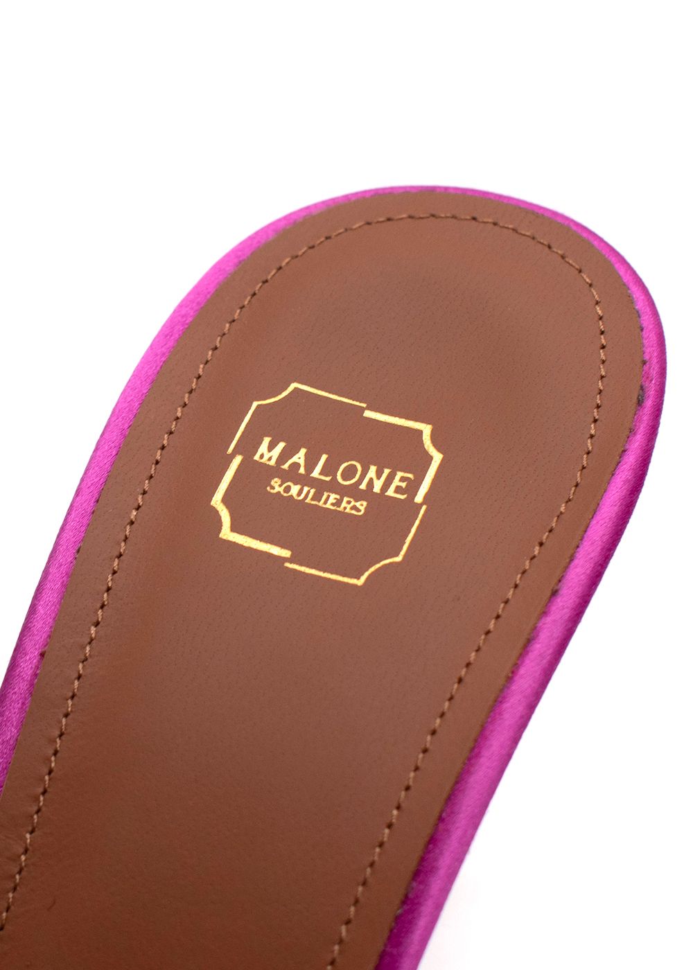 Malone Souliers Pink Joella 90 Satin Mules Size 39 satin/leather